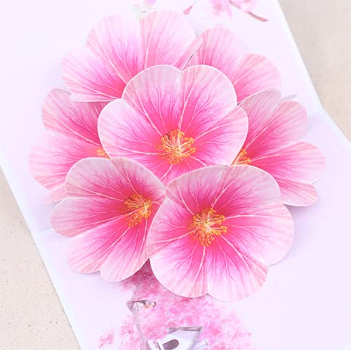 3D Peach Blossom Pop Up Greeting Card - Elegant Spring Floral Design for Mother's Day, Father's Day, Birthday, Wedding, Anniversary & Graduation | Perfect Thank You Card, Get Well Wishes & All Occasion Greeting Cards | Ideal for Home Decor, Gift Giving & Special Celebrations