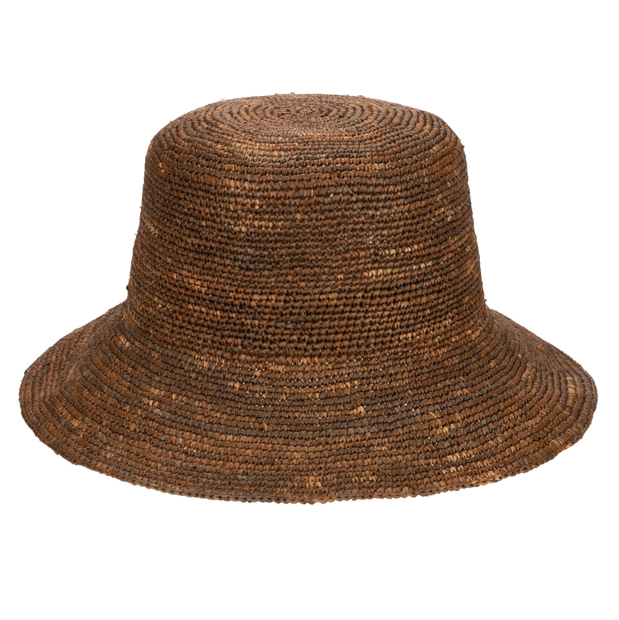 Women's Crochet Raffia Bucket Hat - Summer Beach Sun Hat for Women - Boho Straw Hat for Outdoor, Travel, and Vacation