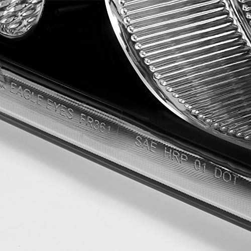AKKON Black Headlights with Corner & Signal Lights + LED Taillights Complete Set for 1987-1993 Ford Mustang - Upgrade Your Ride for Night Driving & Car Shows