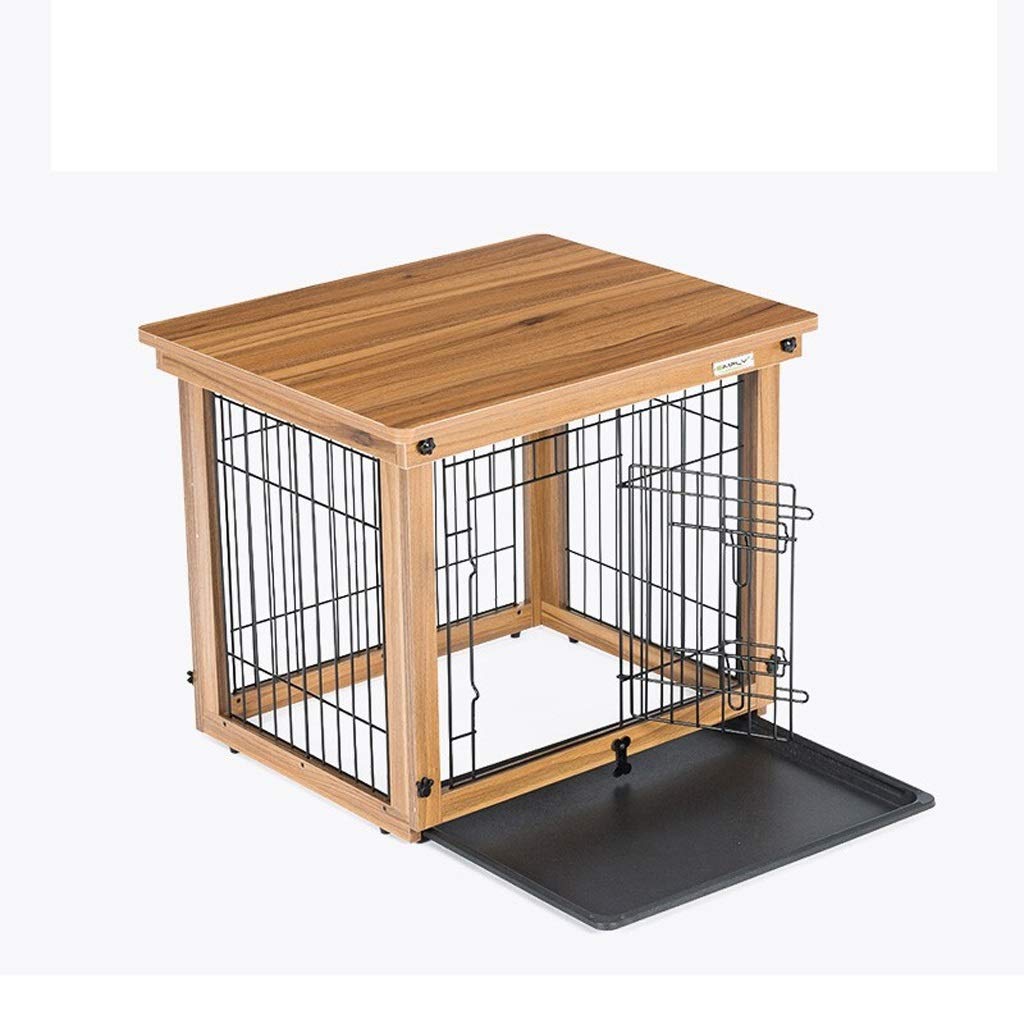 JKXWX Wooden Dog Crate & Cat Cage - Indoor/Outdoor Pet Kennel with ABS Tray & Tread Net - Perfect for Home, Travel & Training