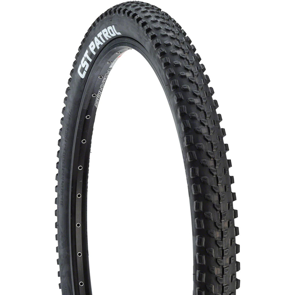 CST Patrol Tire 26 x 2.1 Clincher Wire Bead Black 27 TPI - Mountain Bike Tires for Trail Riding, Commuting & Off-Road Adventures