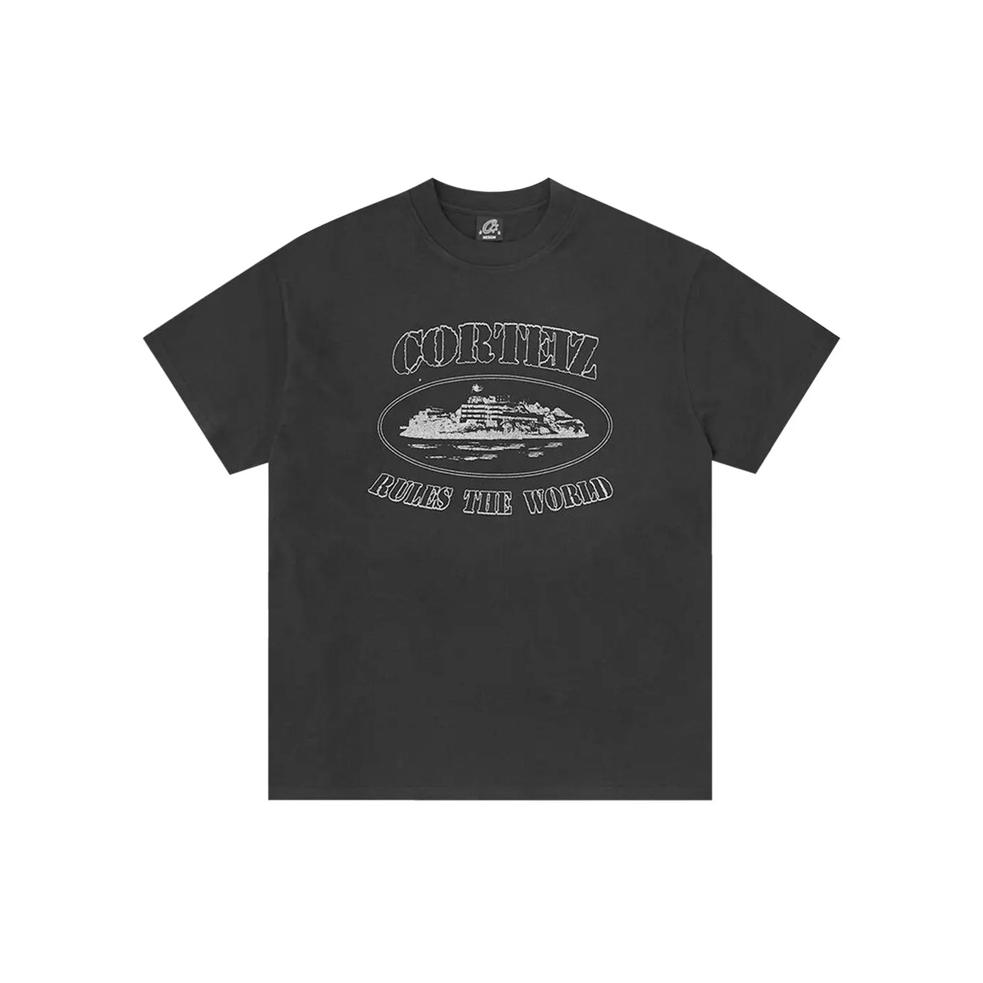 Corteiz Reflective Alcatraz Tee 'Triple Black' (2023) - Stylish Streetwear T-Shirt for Men | Perfect for Night Outfits, Urban Fashion & Casual Wear
