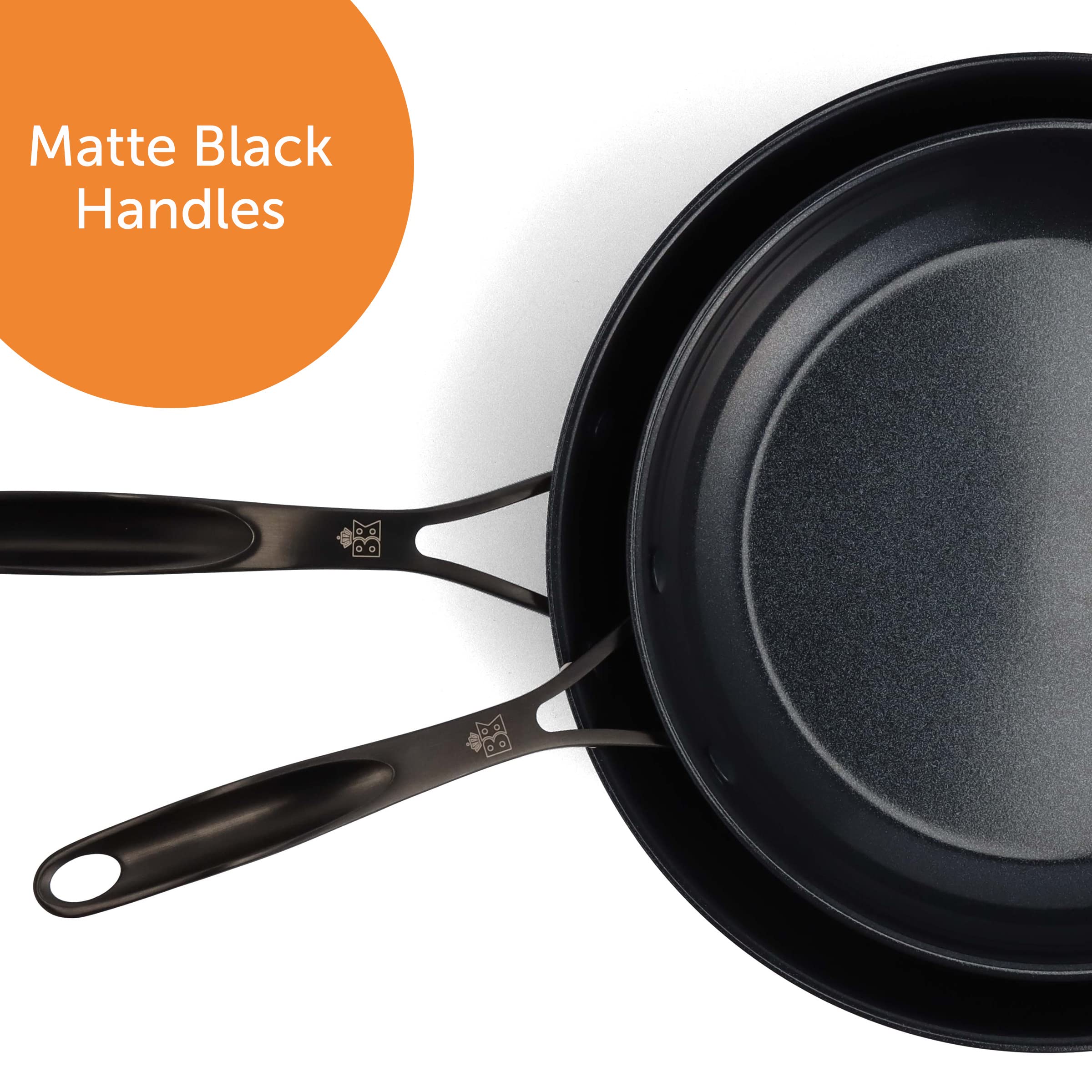 BK Ceramic Nonstick Frying Pan Skillet Set - 9.5