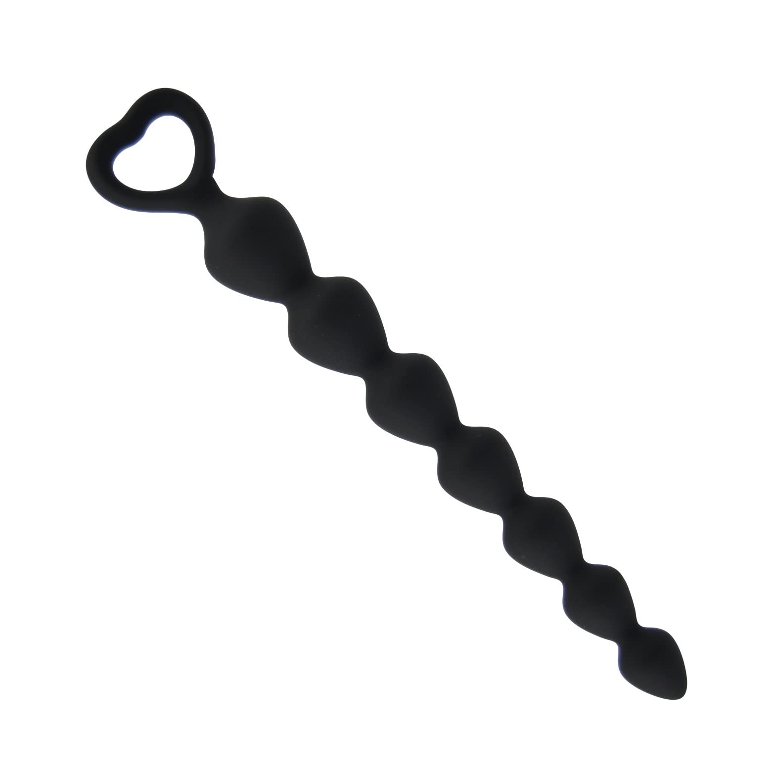 Loving Joy Silicone Anal Beads with Heart-Shaped Handle - Soft & Flexible Adult Sex Toy for Couples & Solo Play - Perfect for Sensual Exploration & Intimate Pleasure