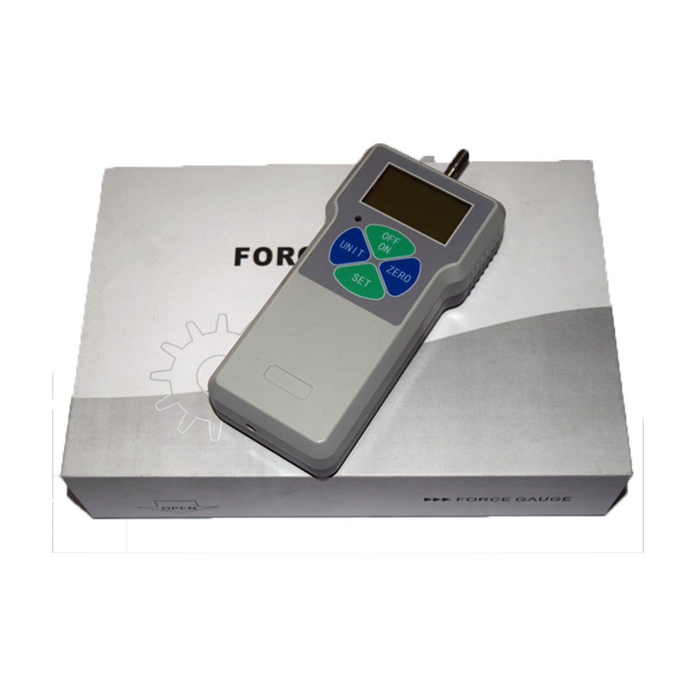 Digital Force Gauge Tester - Handheld Push Pull Meter with Built-in Sensor (Max 100N/10kg/22Lbs) - 3-Unit Display (N, kg, Lbs) - Perfect for Material Testing, Quality Control & Industrial Applications
