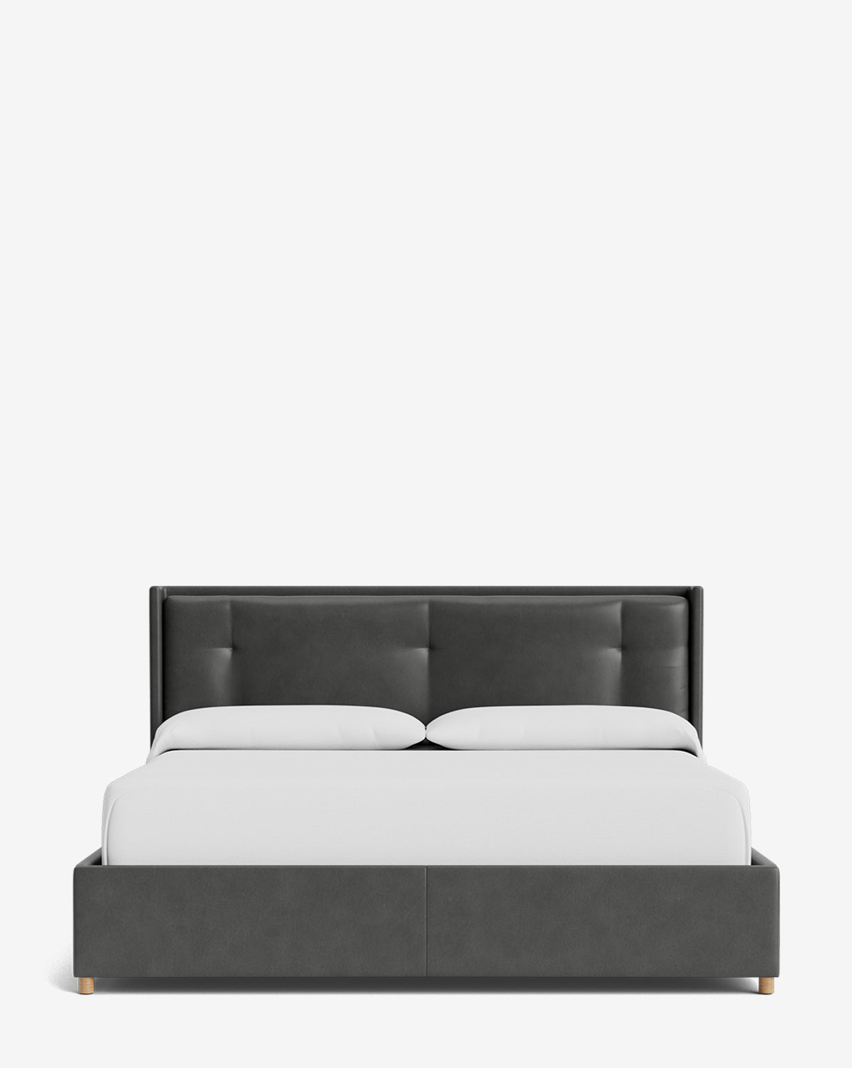 Low Profile Ria Bed Frame with Minimalist Headboard - Perfect for Small Spaces, Modern Bedrooms & Studio Apartments