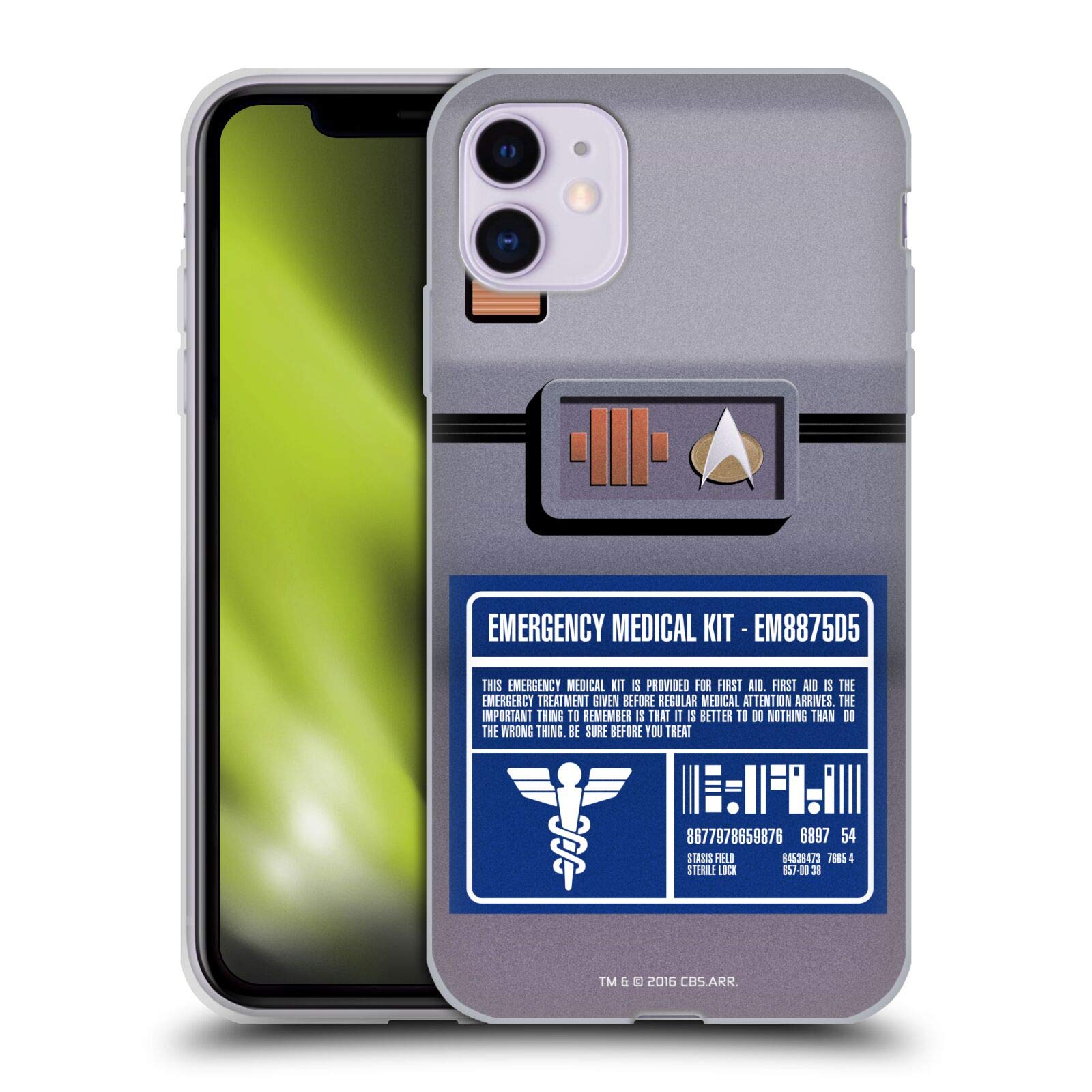 Official Star Trek Medical Kit iPhone 11 Case - Licensed TNG Soft Gel Phone Cover for Apple iPhone 11 | Sci-Fi Fan Gift, Collectible Accessory for Trekkies & TV Show Enthusiasts