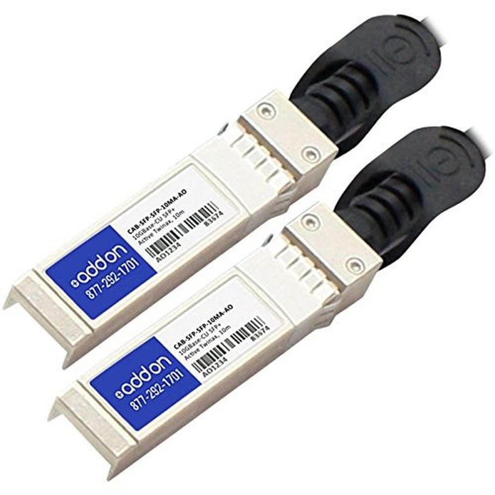 Addon-Networking 10M Twinaxial SFP+ to SFP+ Direct Attach Copper Cable (CAB-SFP-SFP-10MA-AO) - High-Speed Data Center & Server Connectivity Solution