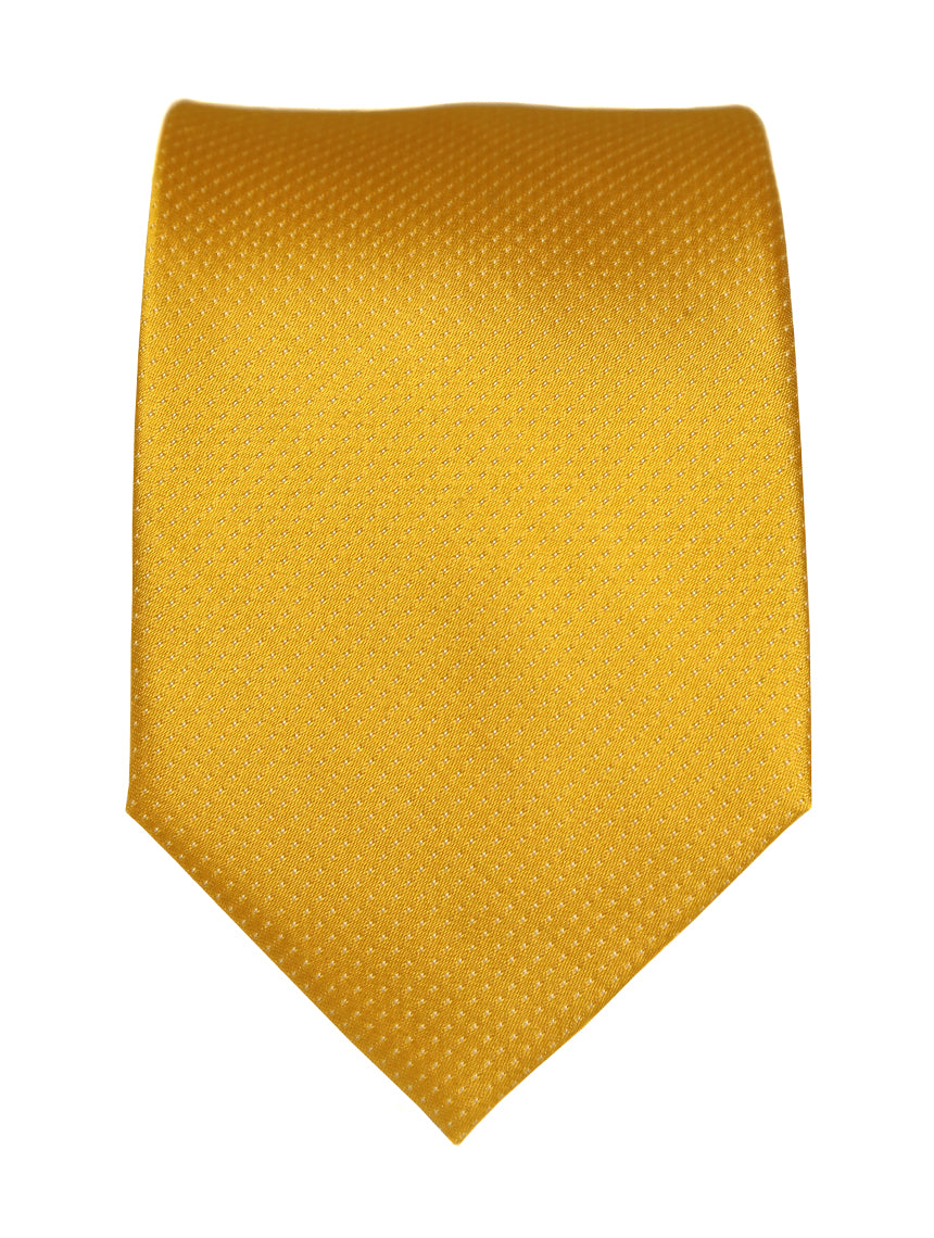 Classic Microdot Tie for Men - Stylish Yellow Necktie for Business, Weddings & Formal Events