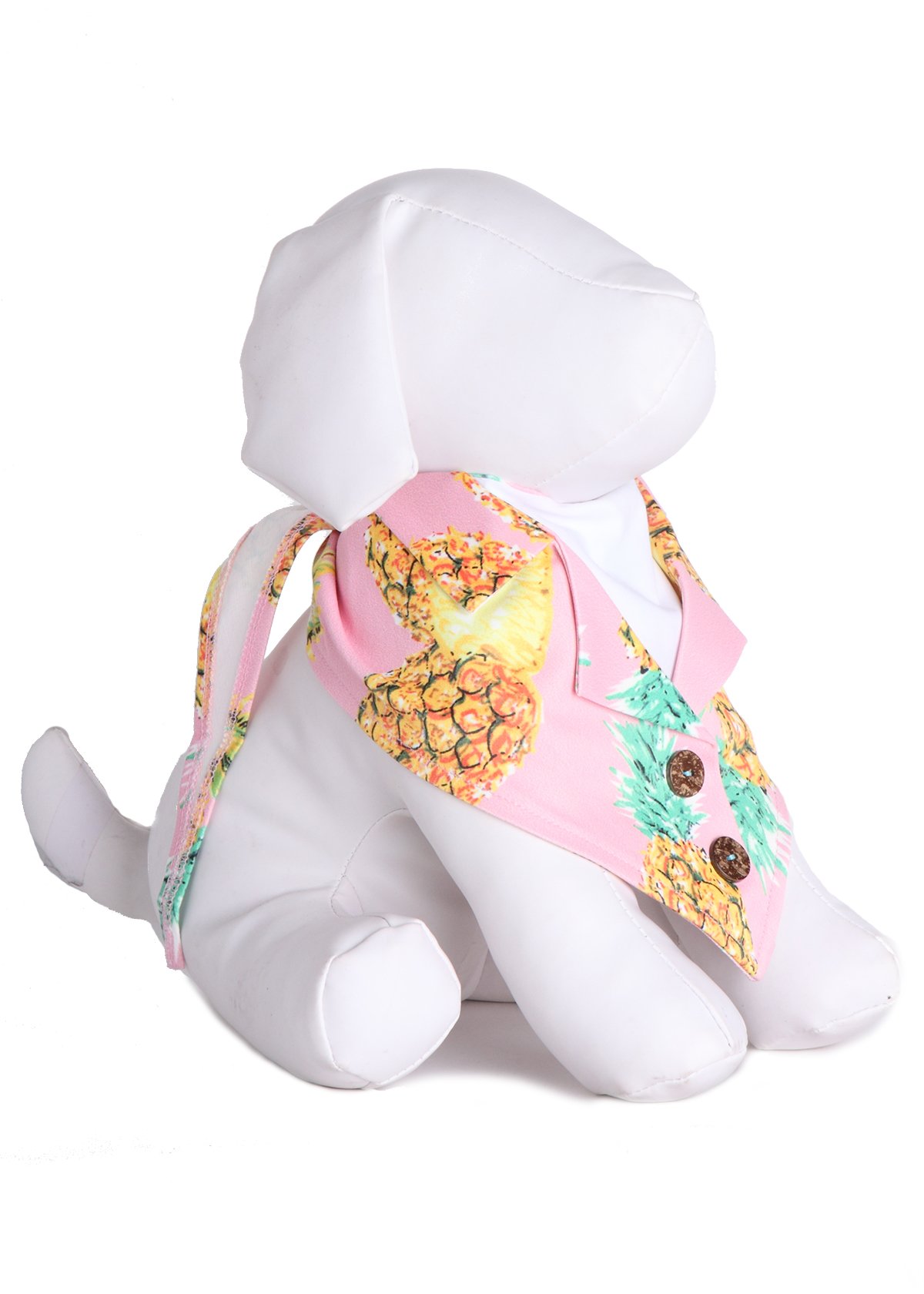 Pink Pineapple Hawaiian Dog Bandana - Formal Pet Bandana for Medium to Large Dogs - Perfect for Vacation, Beach, and Outdoor Adventures