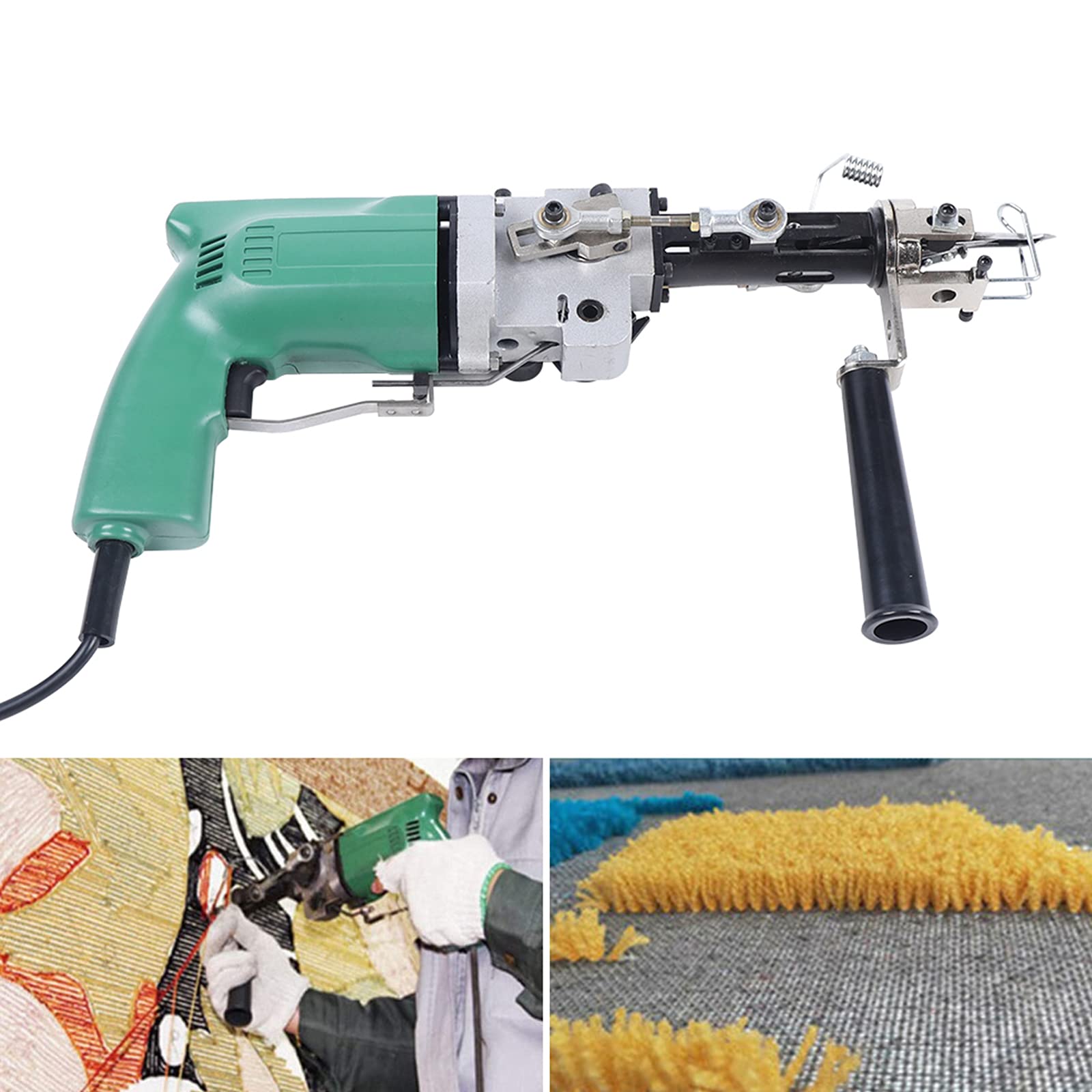 240W Industrial Carpet Tufting Gun - 2400RPM Electric Carpet Weaving Machine for Loop Pile & Cut Pile - Professional Flocking Tool for DIY Home Decor & Rug Making Projects