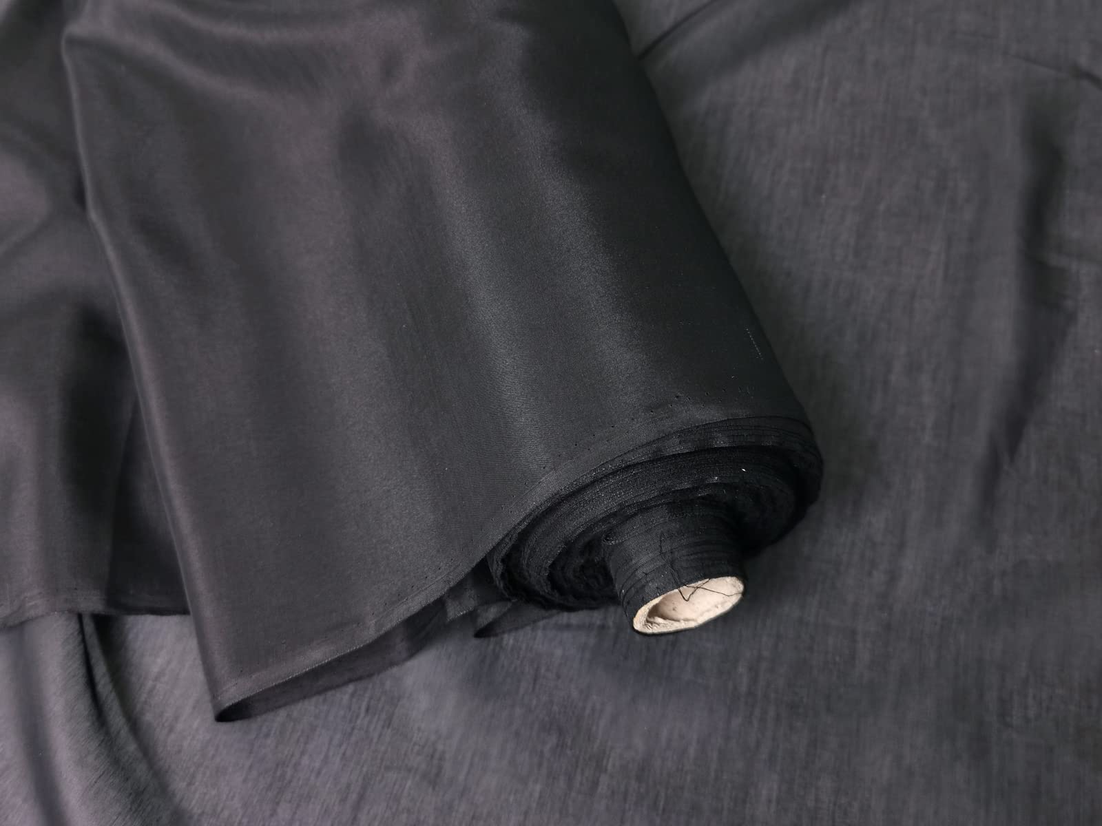 100cm x 140cm Black Silk Cotton Fabric - Premium Dress Lining Material for Gowns, Scarves & DIY Sewing Projects | Soft Tissue Silk Fabric for Fashion Design & Crafting (Ideal for Evening Wear, Bridal Gowns & Luxury Accessories)