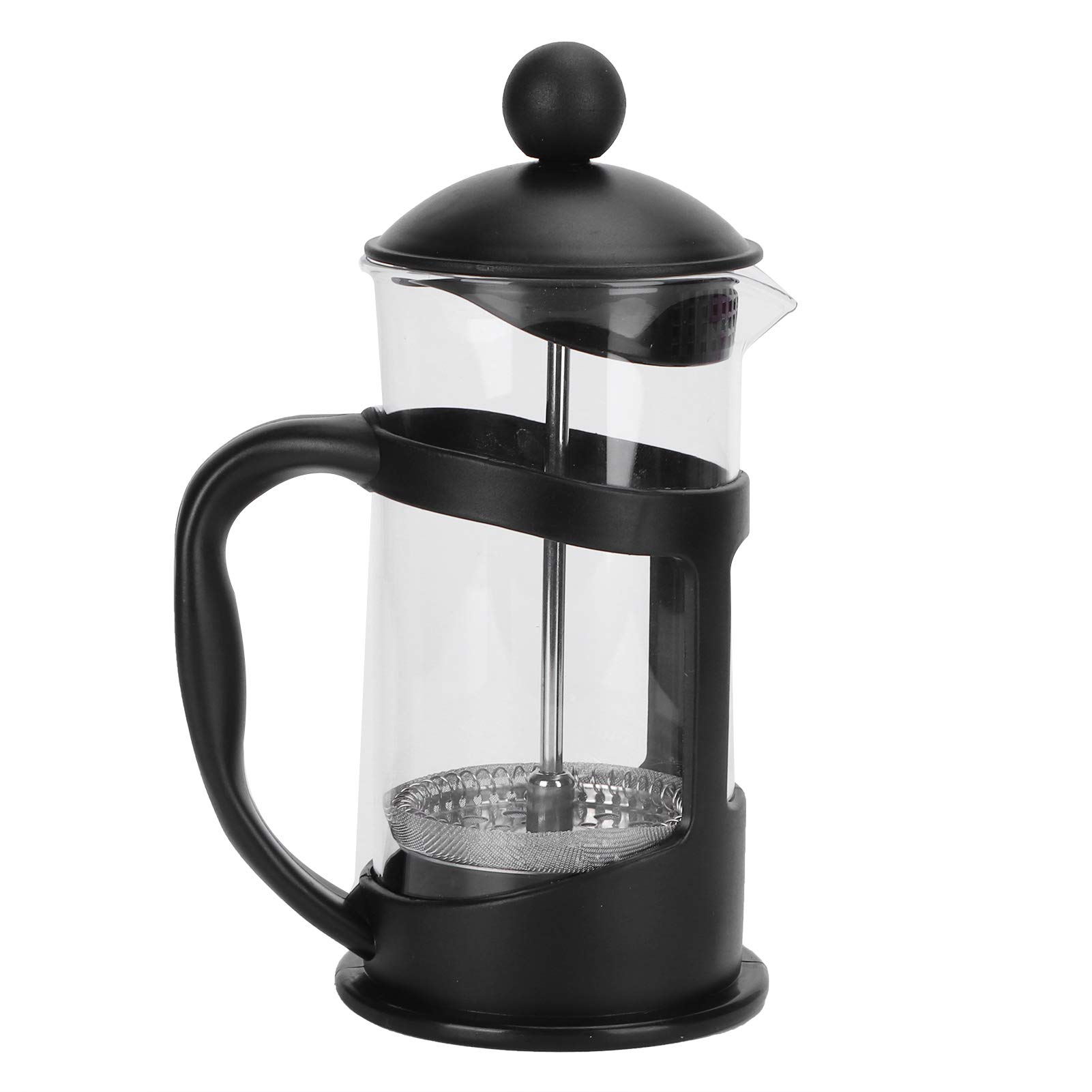 Premium Borosilicate Glass Coffee & Tea Maker - 350ml High-Temperature Resistant Hand Brewing Teapot for Home, Office & Gifts | Perfect for Pour Over Coffee, Loose Leaf Tea & French Press Style Brewing - Elegant Black Design