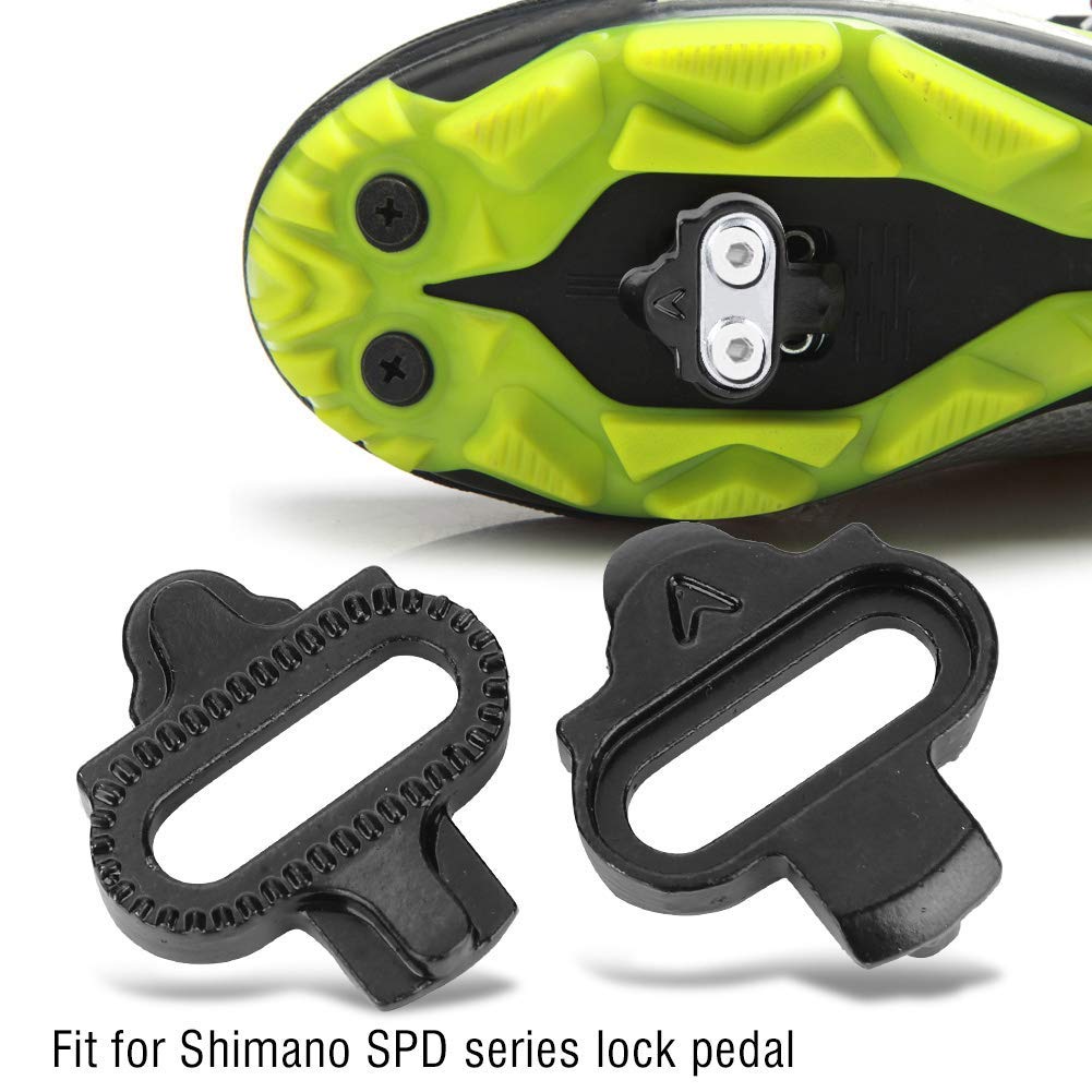 SPD Bike Cleat Set with Pedal Grip & Spacers - Compatible with SPD Pedals | Secure Cycling Shoe Attachment for Road & Mountain Biking