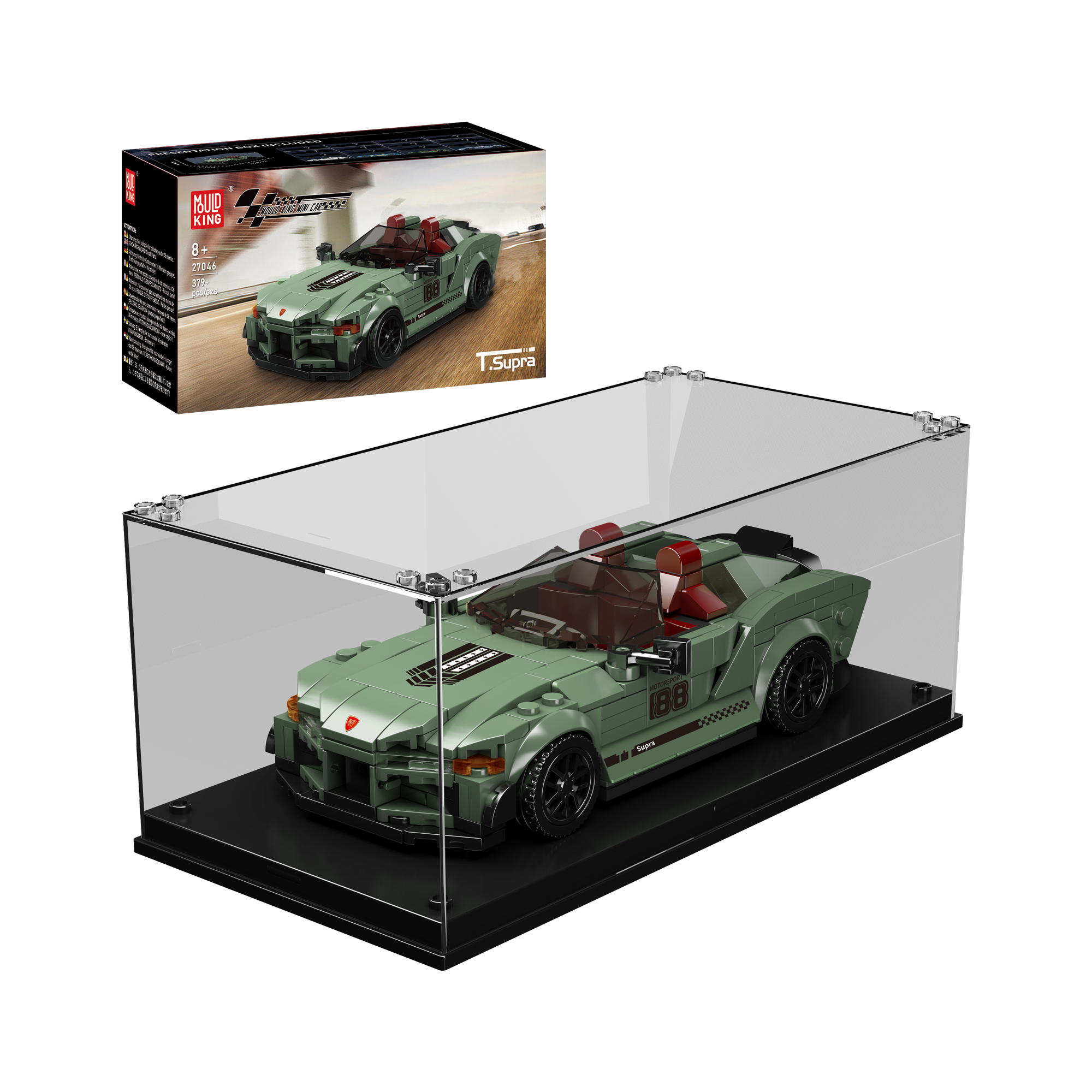 Mould King 27046 Supra Convertible Car Model Building Set - 348 PCS DIY Toy Car Kit for Adults & Kids | STEM Educational Toy for Creative Play & Car Enthusiasts | Perfect for Birthday Gifts & Home Decoration