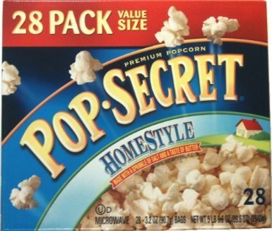 Pop Secret Home Style Popcorn - 28 Count Microwave Popcorn Bags - Buttery Flavor - Perfect for Movie Nights, Parties & Snacking at Home