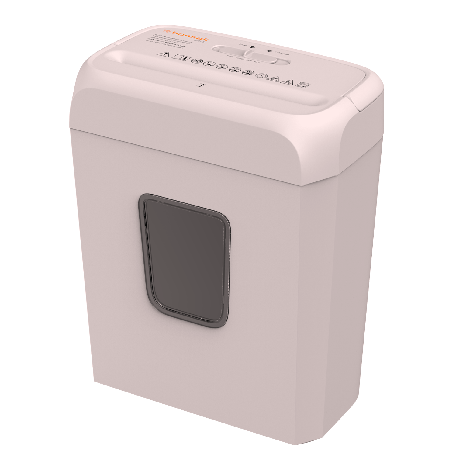 Bonsaii Pink Paper Shredder for Office - Compact Cross Cut Shredder with 6 Sheet Capacity, Security Shredding for Documents, Credit Cards & Mail - 3.4 Gallon Waste Bin - Perfect for Home Office, Small Business & Personal Document Security