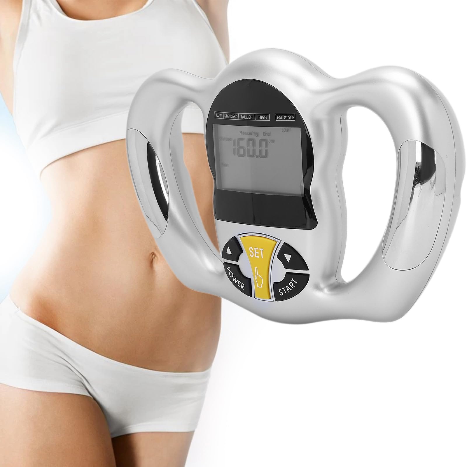 Portable Body Fat Analyzer - Accurate BMI & Body Composition Tester with Fast Measurement for Home & Gym Use | Digital Fat Monitor for Fitness & Weight Loss Tracking
