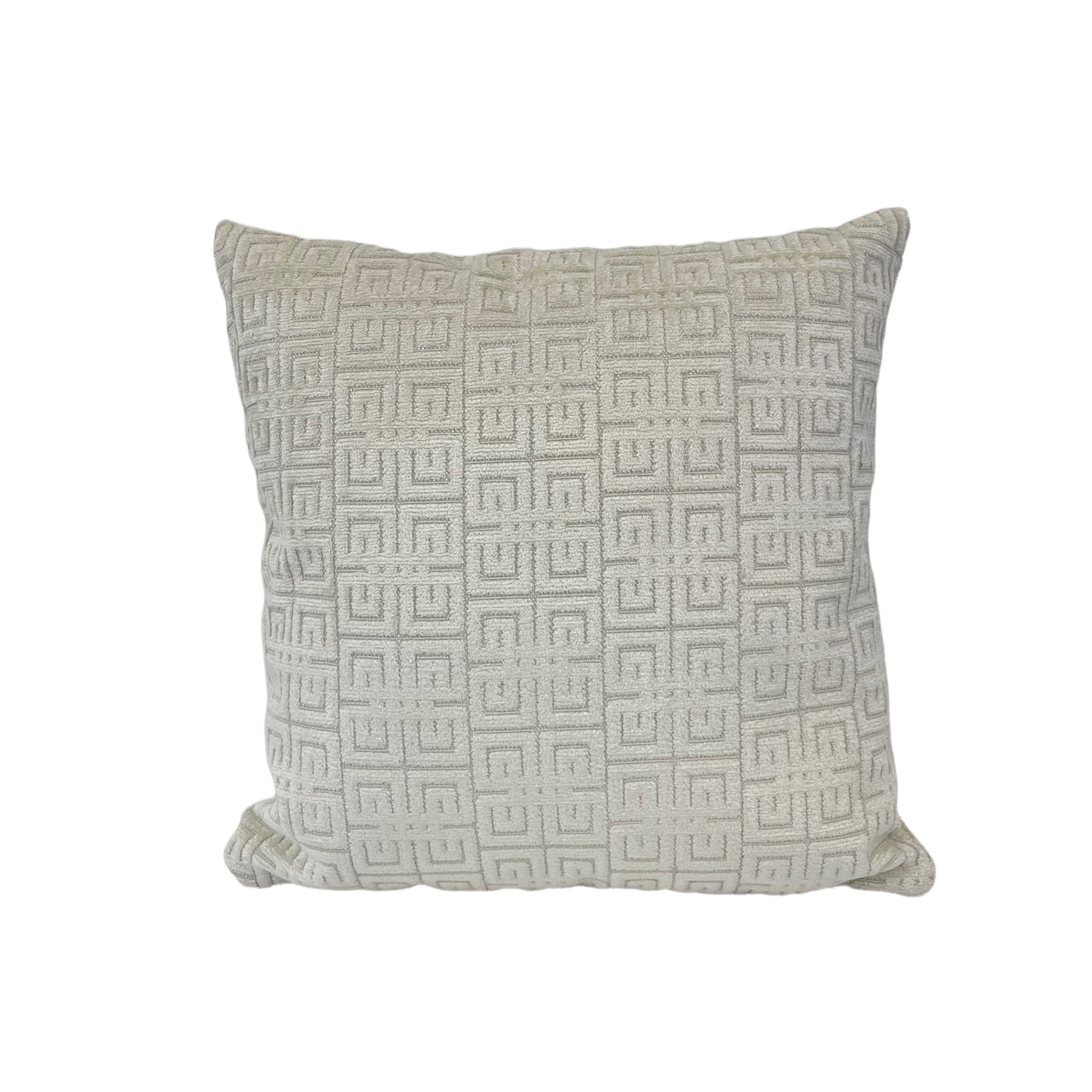 Julian Ivory Throw Pillow 17x17 Inches - Soft Decorative Cushion Cover for Sofa, Bed, Living Room & Home Decor