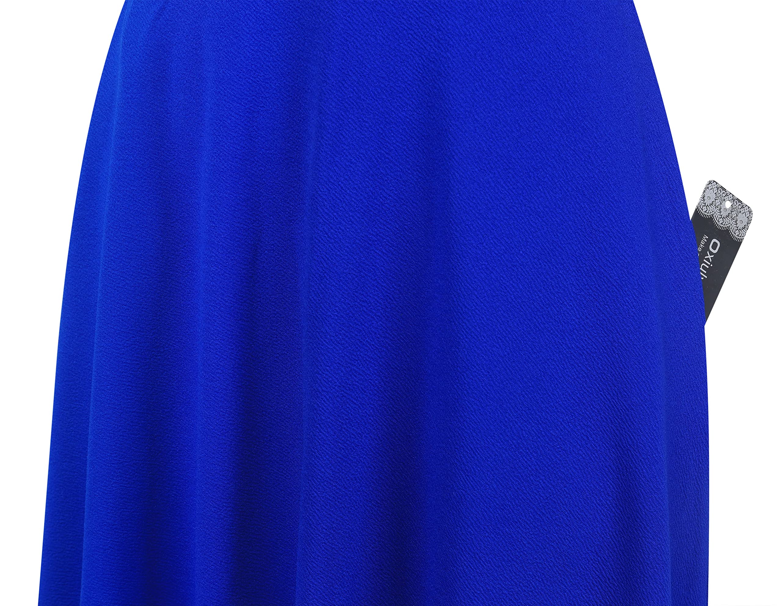 Oxiuly Women's Vintage Flare Sleeve Scoop Neck Church Dress with Pockets - Elegant Cocktail Party Dress for Wedding, Easter, Sunday Service & Special Occasions