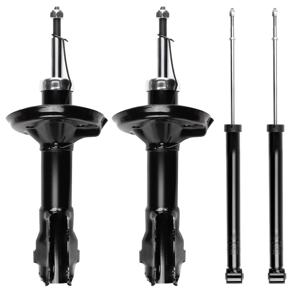 ECCPP Front & Rear Shock Absorber Strut Kit - Compatible with VW Cabrio (1995-2002), Corrado (1990-1994), Golf/Jetta (1990-1999) - Part Numbers 235614, 71933, 343191, 71265 - Smooth Ride for Daily Commuting & Road Trips