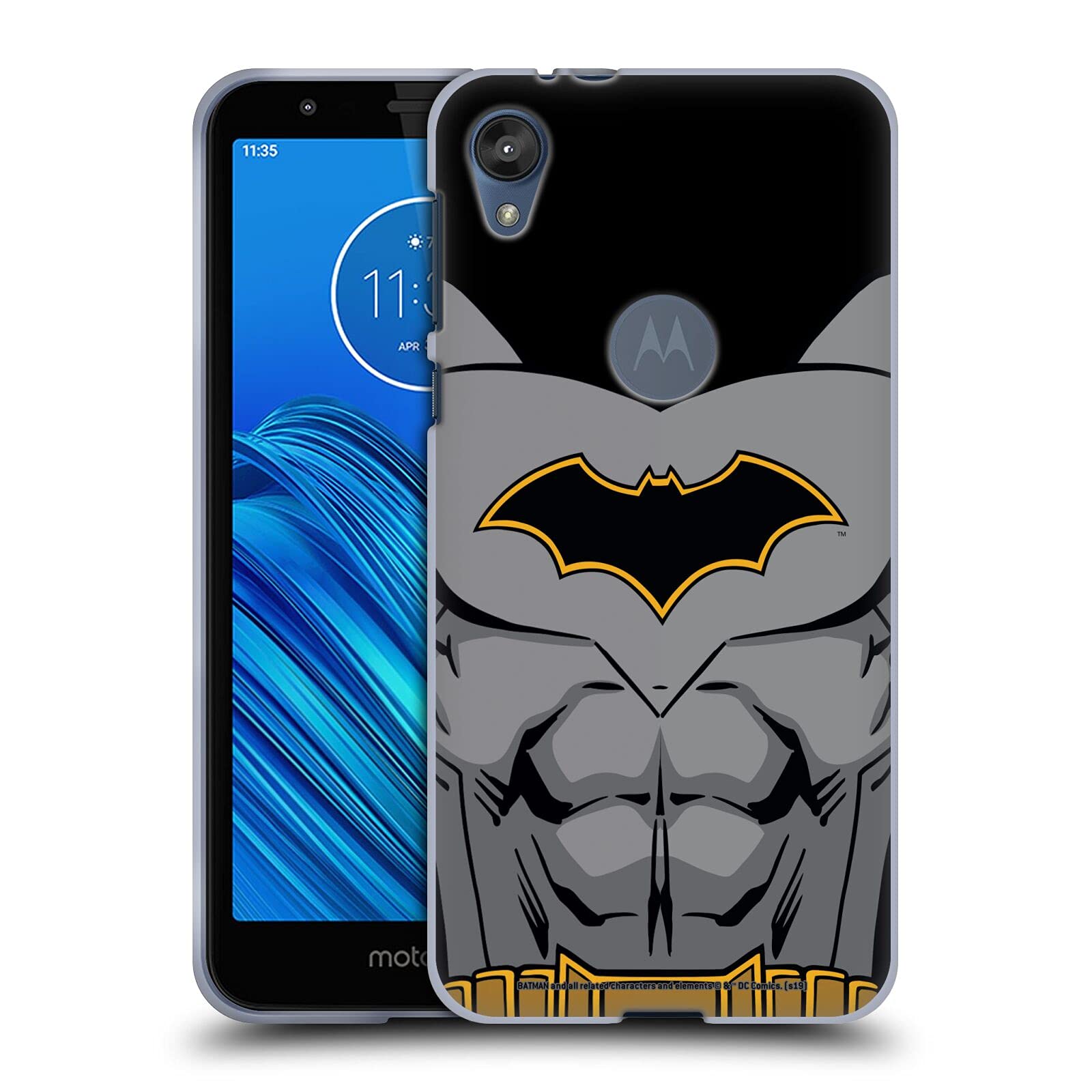 Official Batman DC Comics Rebirth Soft Gel Case for Motorola Moto E6 - Durable Protection with Licensed Logos, Perfect for Daily Use, Cosplay, and Superhero Fans