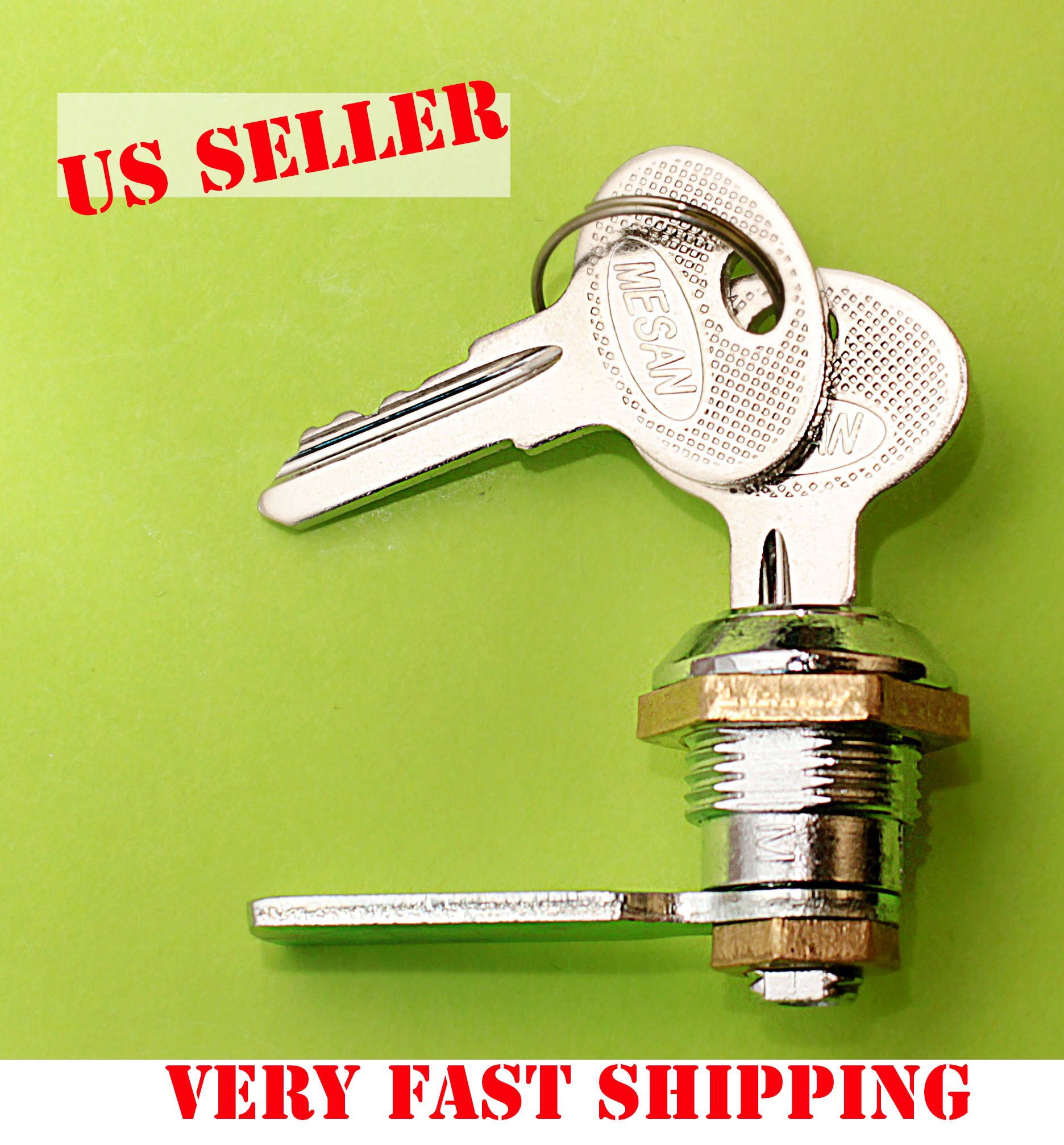 Mini Cam Lock Keyed Alike for Cabinets & Drawers - Secure Mailboxes & Desks
