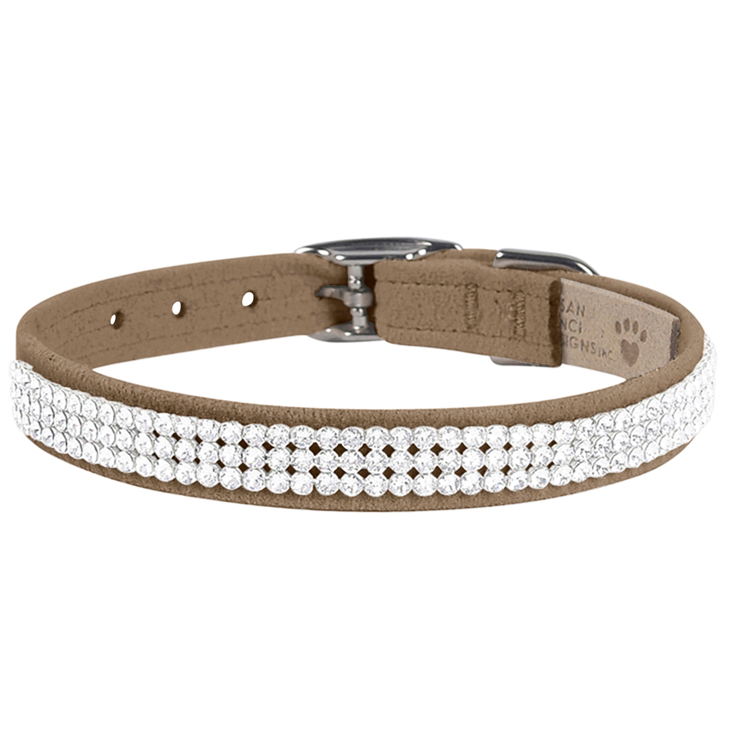 3 Row Giltmore Dog Collar - Durable Nylon Pet Collar with Metal Buckle for Small Medium Large Dogs - Perfect for Training, Walking, and Outdoor Adventures