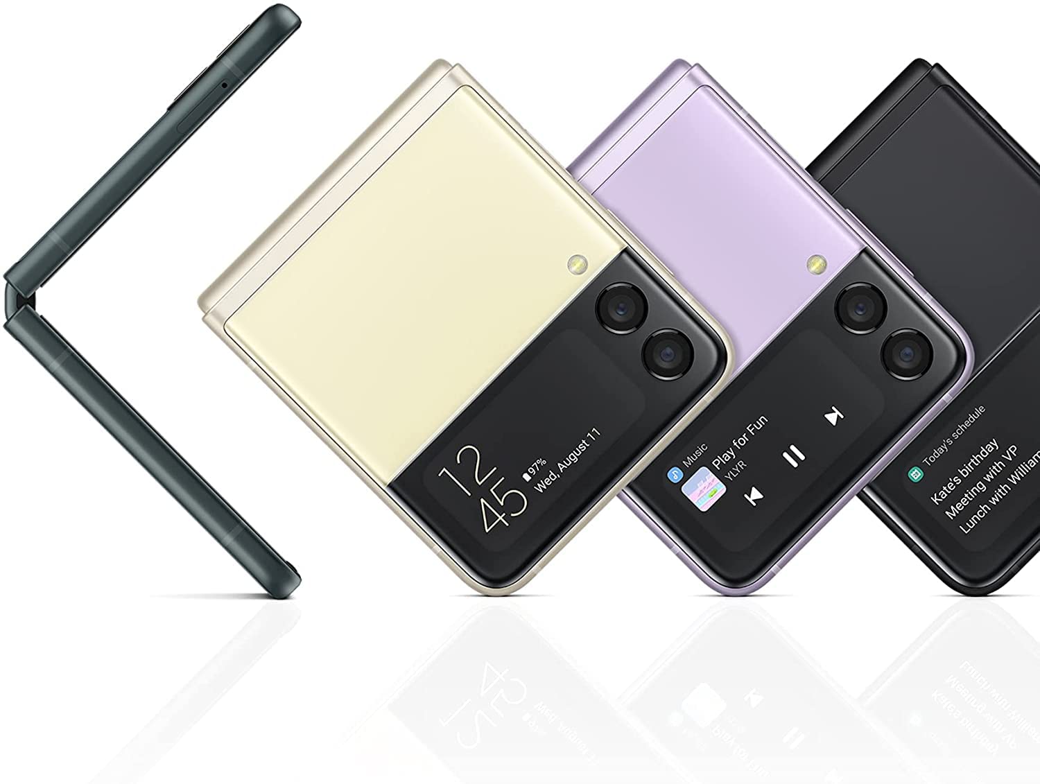 Samsung Galaxy Z Flip 3 5G T-Mobile Locked Smartphone - 128GB Storage, Flex Mode & Intuitive Camera, Lavender (Renewed) | Perfect for On-the-Go Professionals & Social Media Enthusiasts