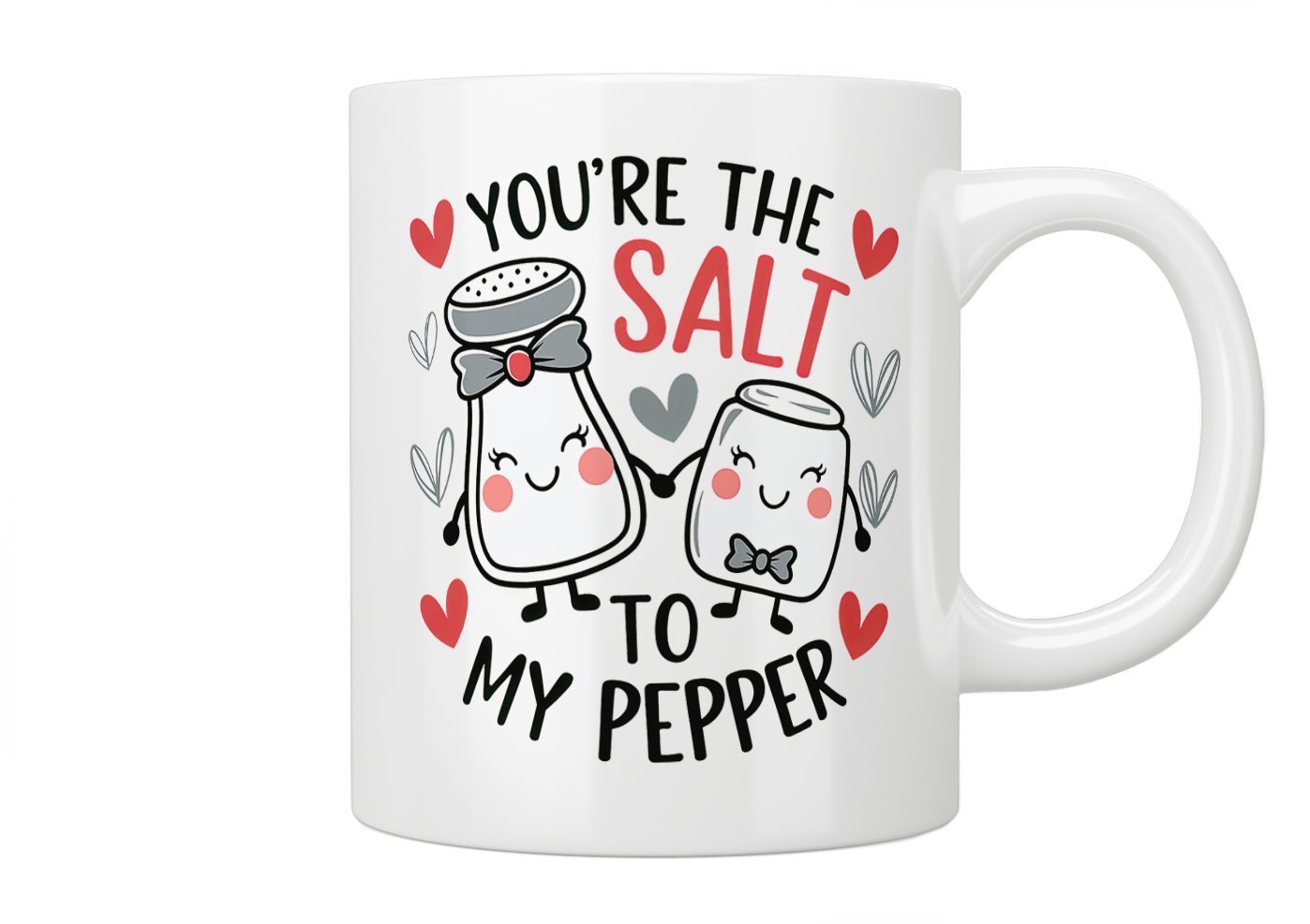 You're The Salt To My Pepper Mug - Funny Couples Coffee Cup for Him & Her - Perfect Gift for Anniversaries, Valentine's Day & Romantic Occasions - Enjoy Your Morning Coffee Together