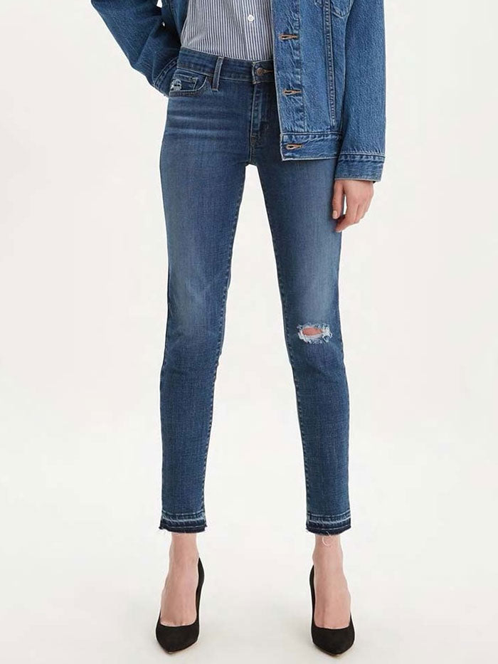 Levi's Women's 711 Skinny Ankle Jeans - Maui Indigo Wash | High-Rise Stretch Denim Pants for Casual Wear & Everyday Outfits
