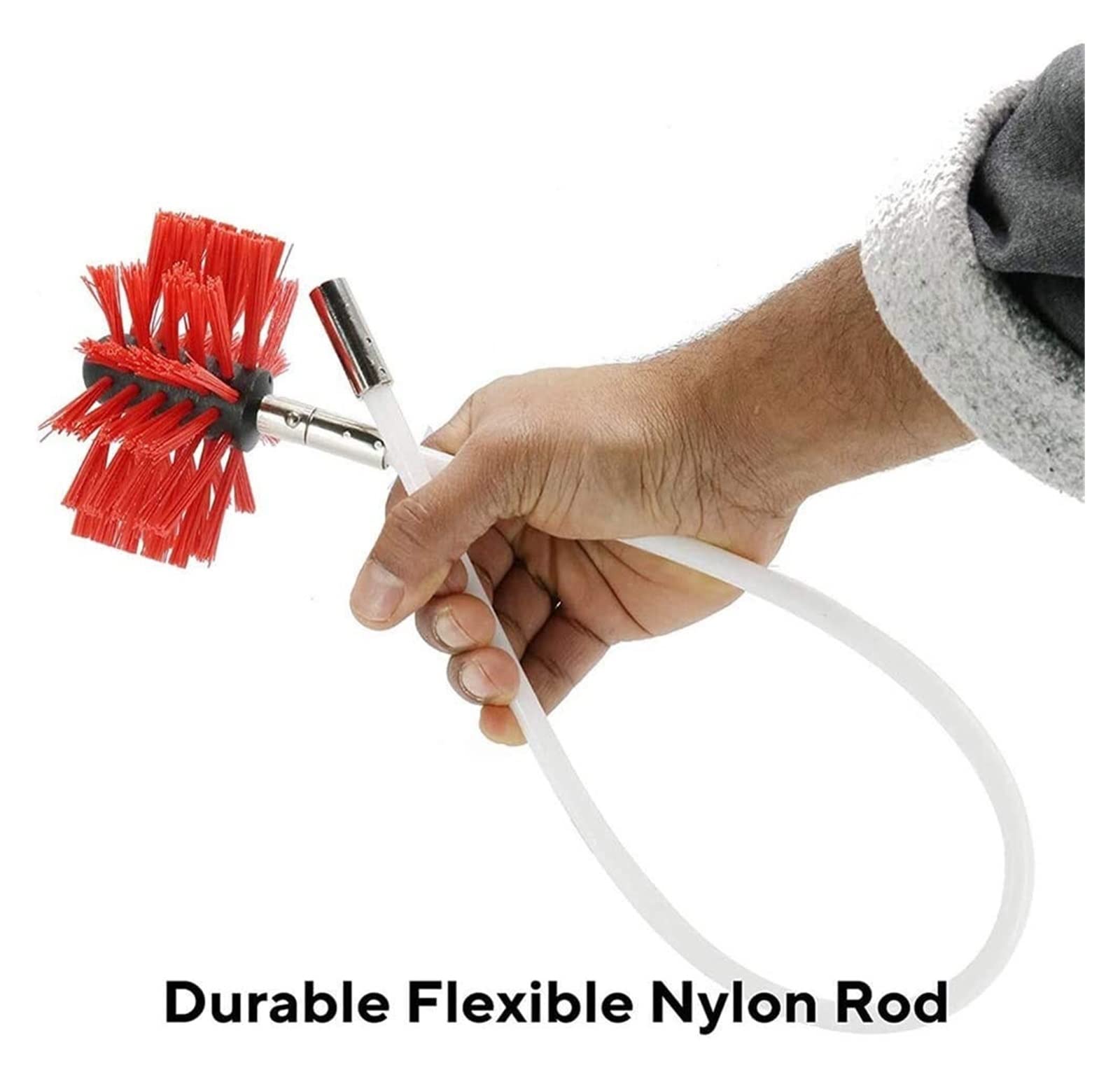 Professional Chimney Sweep Kit with 15 Flexible Rods (610mm) - Dryer Vent Cleaning Brush, Rotary Chimney Cleaner & Radiator Brush for Home Maintenance | Perfect for Fireplace, HVAC & Appliance Vent Cleaning