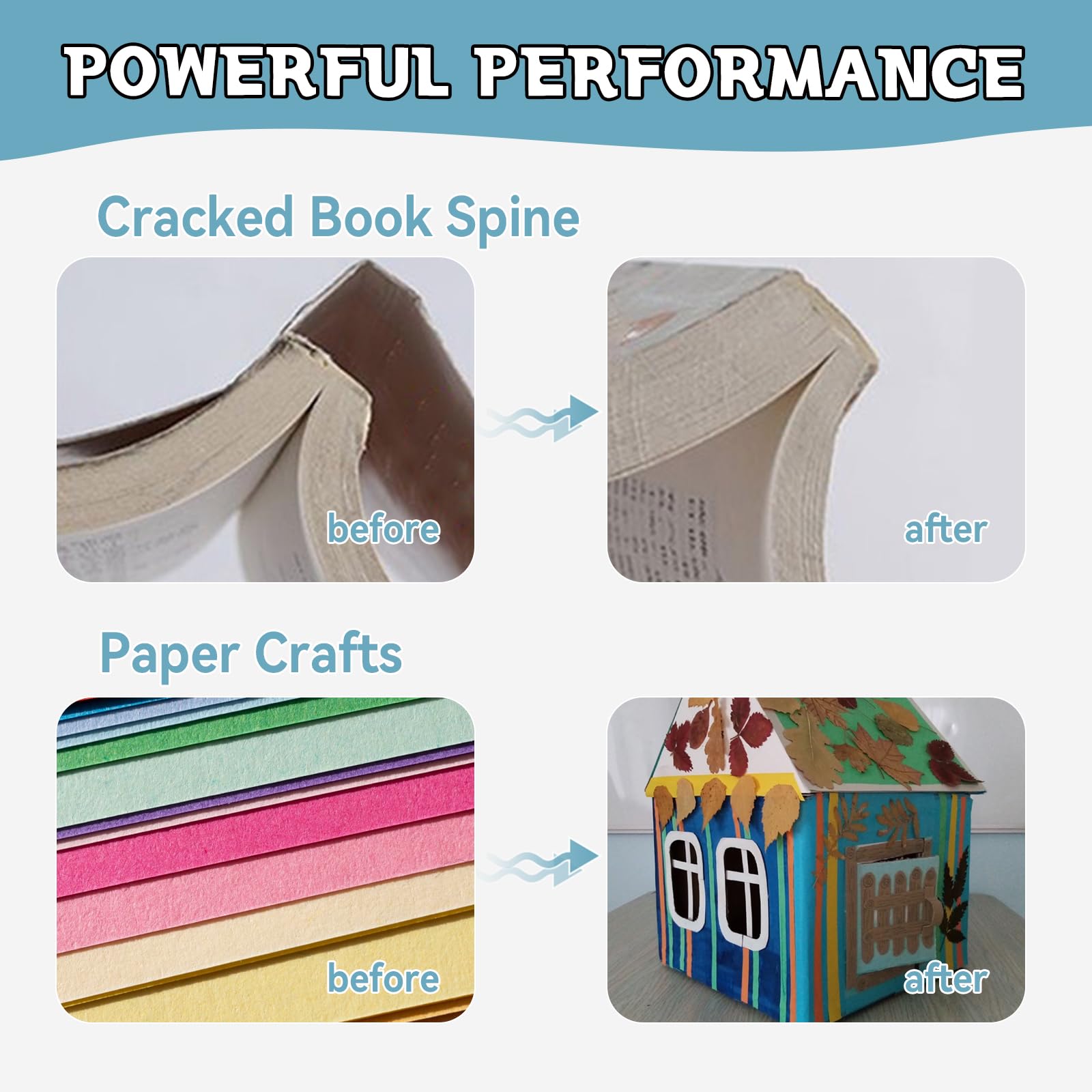 Book Binding Glue - Flexible & Clear Drying Adhesive for Scrapbooking, Paper Crafts, Collages - 110ml Repair Kit - Perfect for DIY Projects, Photo Albums & School Art Supplies