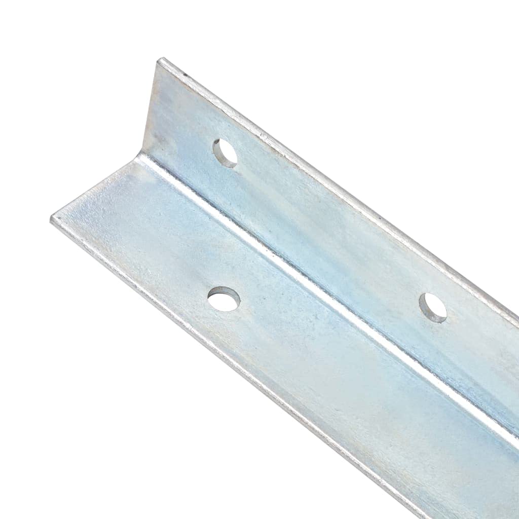 vidaXL L-Shaped Ground Anchors Set - Heavy Duty Galvanized Steel Anchors for Play Towers, Swing Sets & Outdoor Structures - Includes Rust-Resistant Screws & Washers - Perfect for Backyard Playgrounds, Trampolines & Sheds