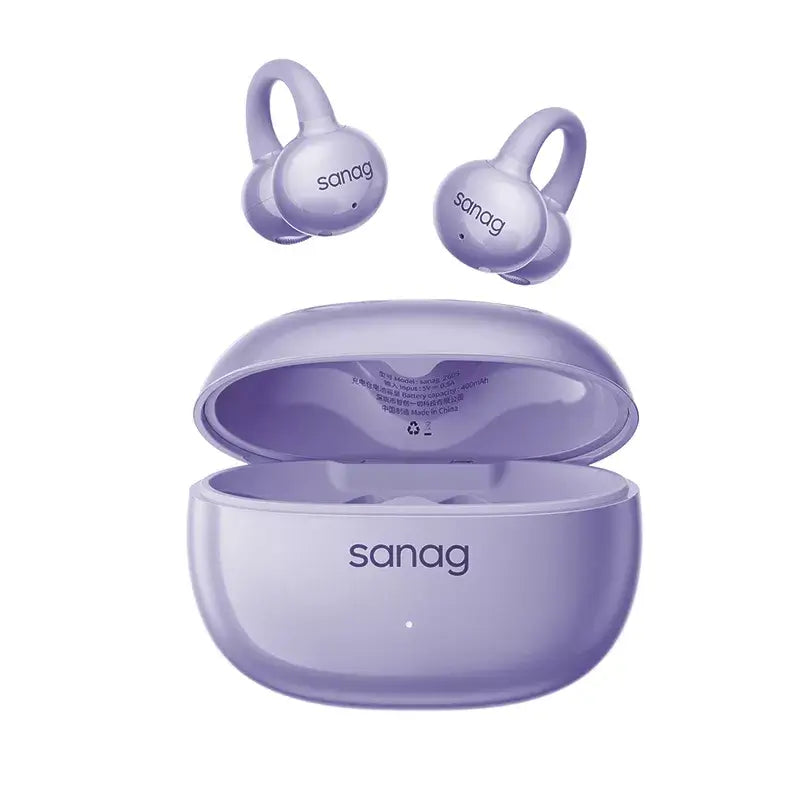 Sanag Z60S Ear Clip Wireless Bluetooth Headphones - Open Ear Air Conduction Sport Headset for Running, Cycling, Workouts & Outdoor Activities