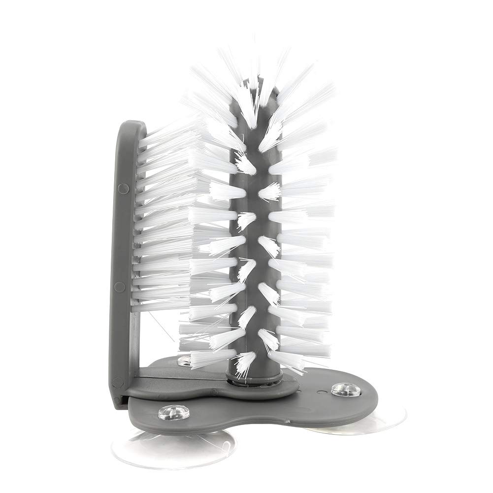 360° Bar Glass Washer with Suction Cups - Professional Glass Cup Brush Cleaner for Kitchen & Home Bar Use - Perfect for Wine Glasses, Beer Mugs and Cocktail Shakers Cleaning