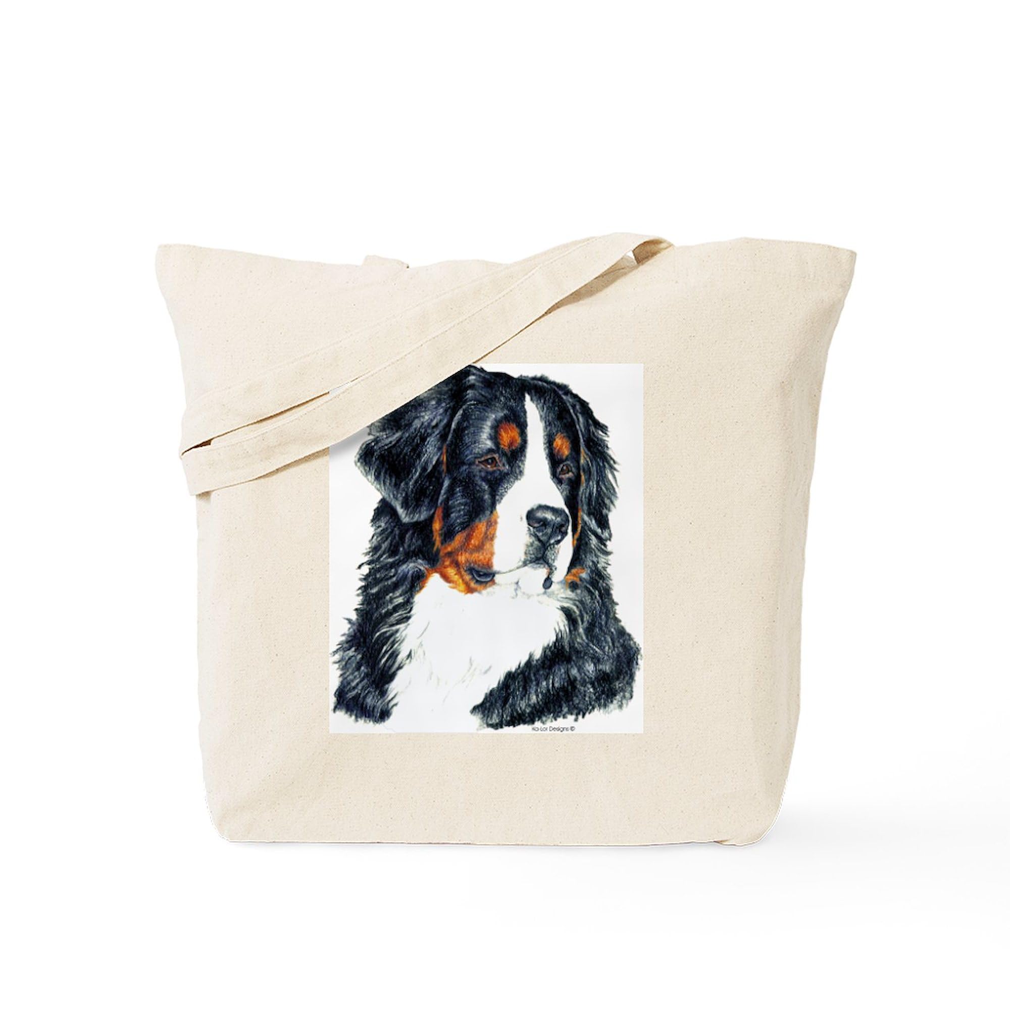Bernese Mountain Dog Portrait Canvas Tote Bag - Eco-Friendly Reusable Shopping Bag for Groceries, Beach & Daily Use | CafePress