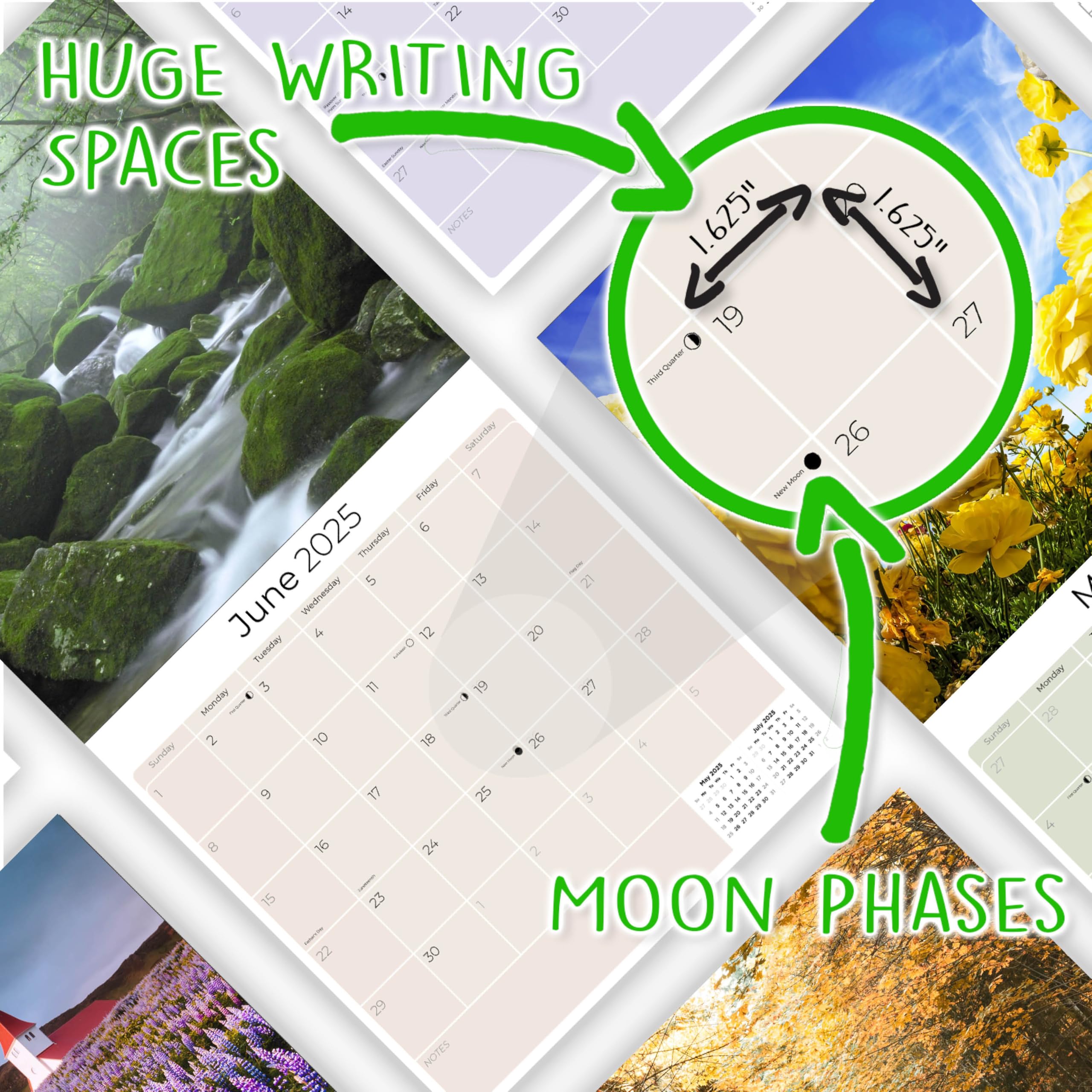 2024-2025 Monthly Wall Calendar with Seasons - 12