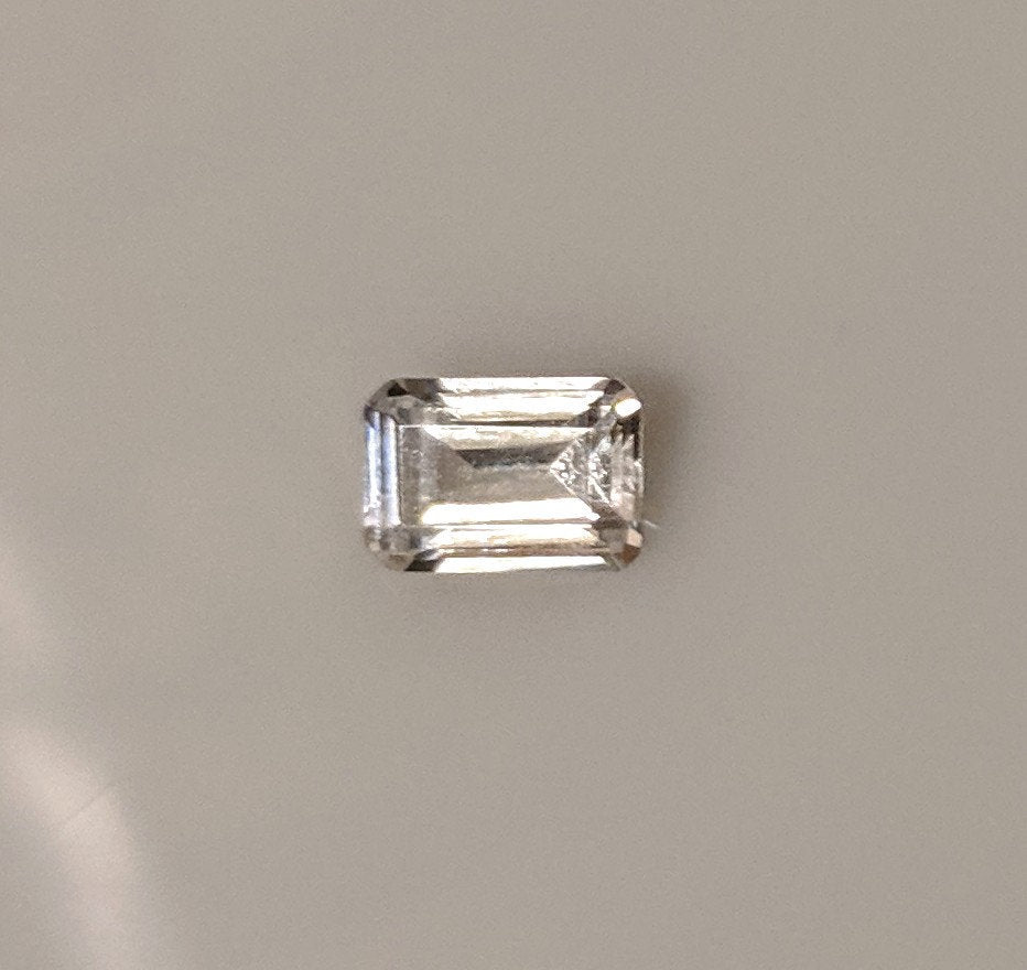1.15ct Natural White Clear Sapphire - 7x5mm Emerald Cut VVS Loose Stone - September Birthstone - Diamond Alternative - Perfect for Engagement Rings & Fine Jewelry