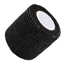 Professional Tattoo Grip Bandage - Non-Slip Magic Wrap for Tattoo Artists (2 Pack, Black) - Perfect for Tattooing, Piercing & Cosmetic Procedures