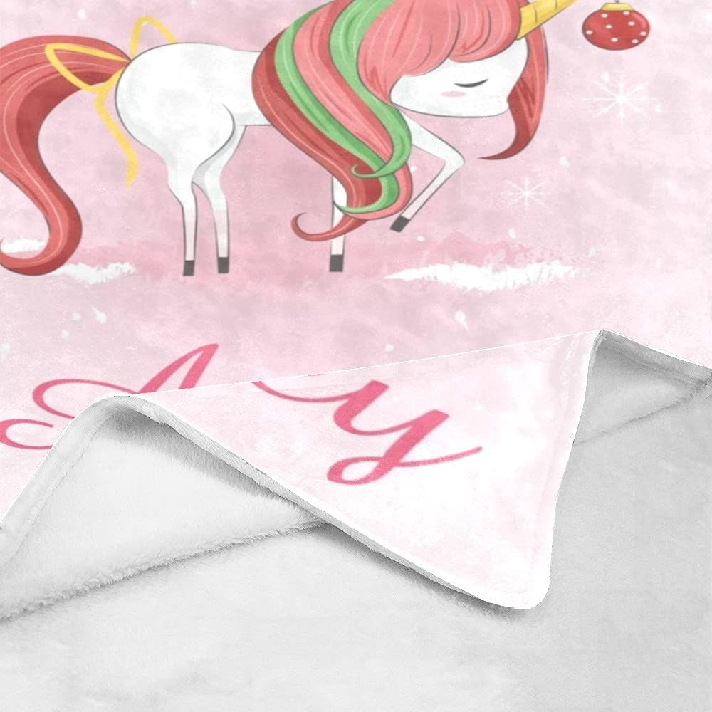 Personalized Unicorn Baby Blanket with Custom Name - 30