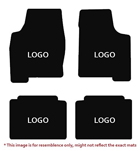 Lloyd Mats ® - Velourtex Black 4-Piece Custom Floor Mats for Cadillac DTS 2006-2011 Models with Silver DTS Embroidery | Premium Car Interior Accessories for Luxury Sedan Protection & Style