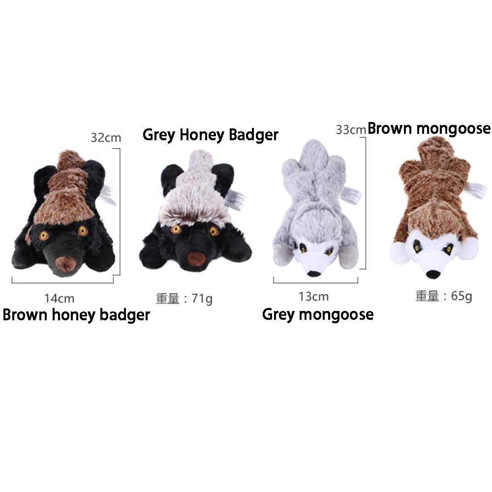 Durable Squeaky Plush Dog Toys for Aggressive Chewers - Interactive Chew Toys for Small, Medium & Large Dogs (Grey Wolf) | Perfect for Playtime, Training & Anxiety Relief