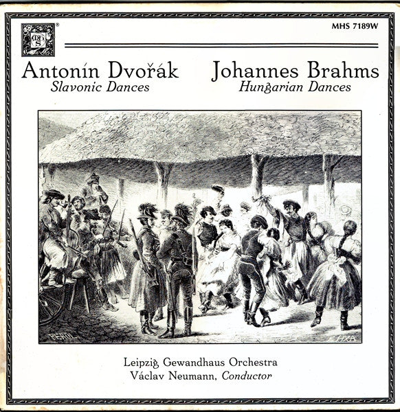 Antonín Dvořák & Johannes Brahms Slavonic Dances / Hungarian Dances LP Vinyl Record - Gewandhausorchester Leipzig Conducted by Václav Neumann - Near Mint or Mint Condition - Perfect for Classical Music Collectors & Vinyl Enthusiasts