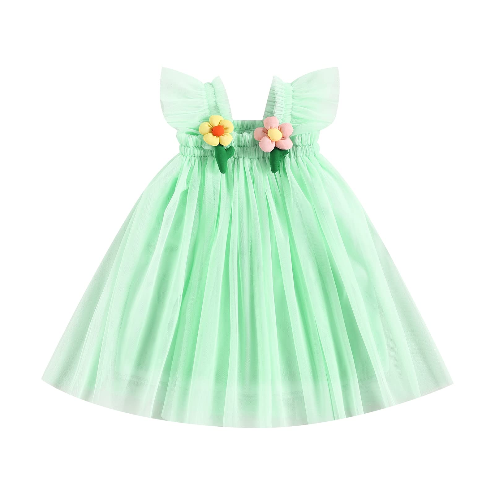 Toddler Baby Girl Princess Dress - Sleeveless Butterfly Gauze Dress for Girls, Summer Suspender Outfit | Perfect for Birthday Parties, Photo Shoots & Special Occasions