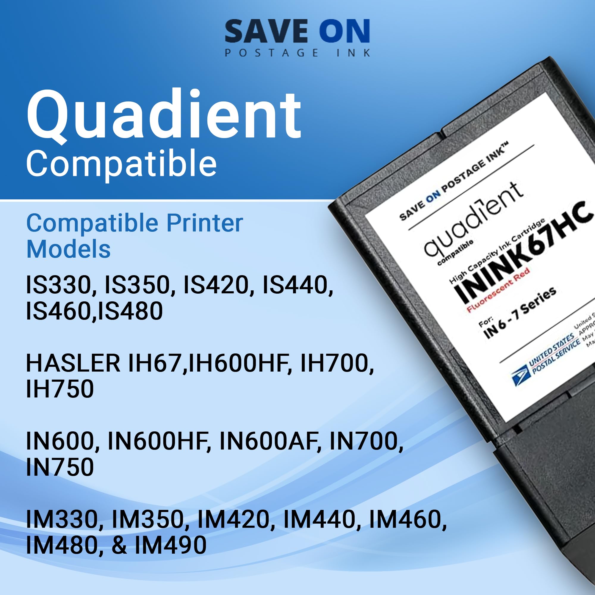 Quadient Neopost ININK67HC Compatible High Yield Ink Cartridge - Works with Series 600/700/750 Mailing Machines | Save on Postage Costs | Perfect for Office Bulk Mailing & Shipping Departments