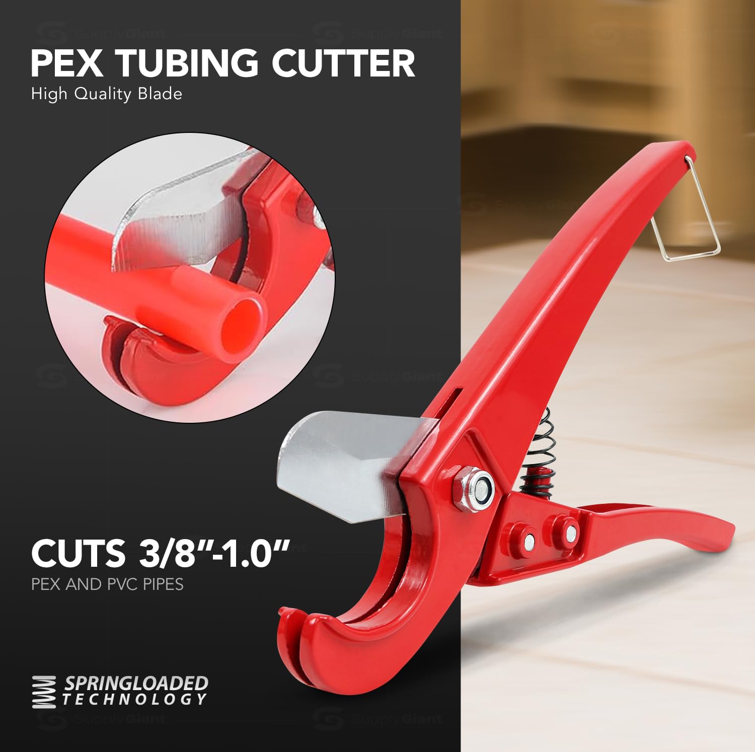 Professional Plumbing Kit with Crimper Tool, Cutter, Brass Fittings & Clamps - 1/2
