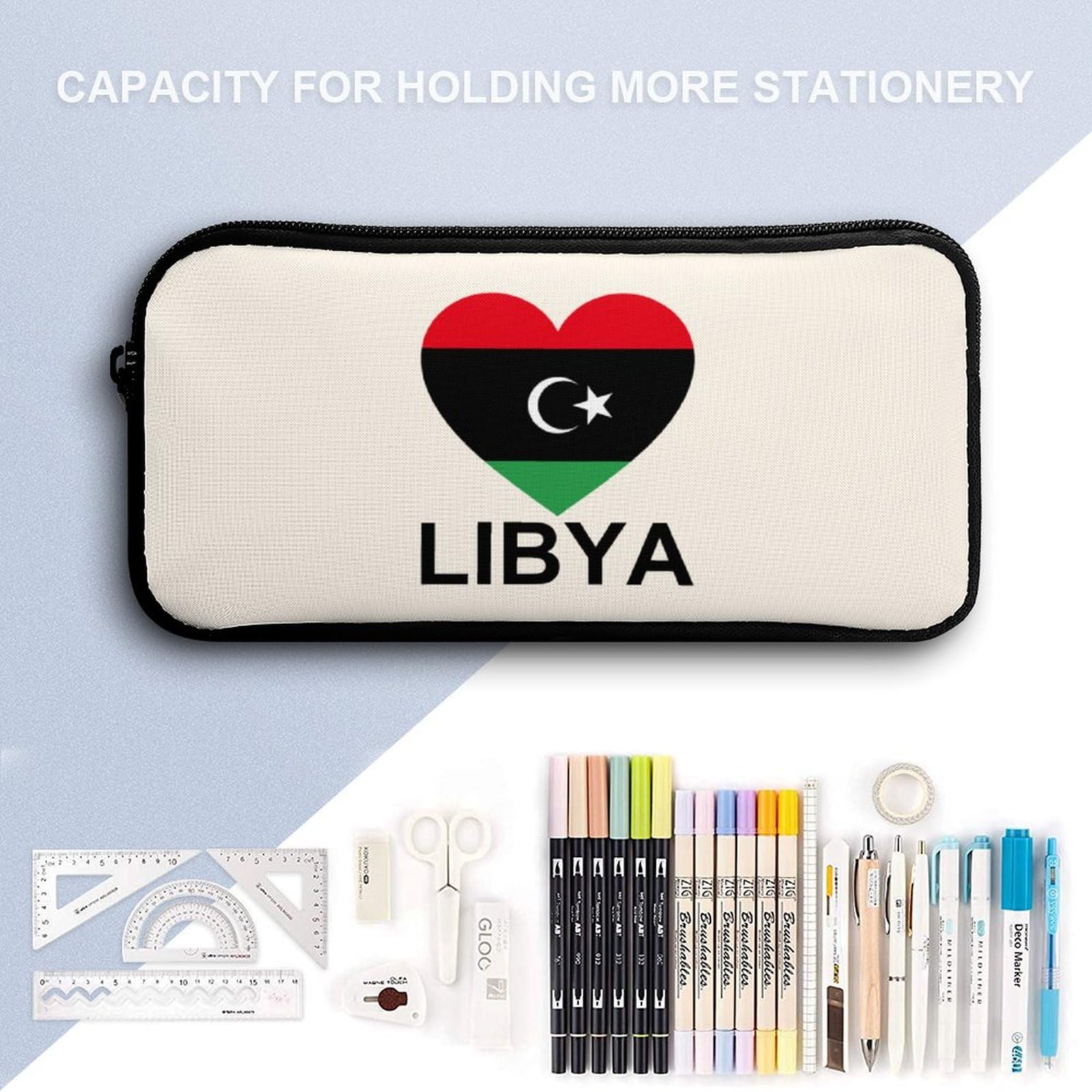 Love Libya 3-Piece Backpack Set - Laptop Daypack, Insulated Lunch Tote Bag & Pencil Case for Work, School & Travel | Perfect for Office, College & Commuting