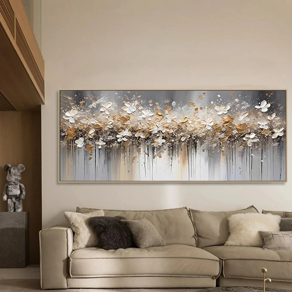 Beautiful Flower and Tree Canvas Painting #FT 201 - Perfect for Home Decor, Office Wall Art, and Gift Giving
