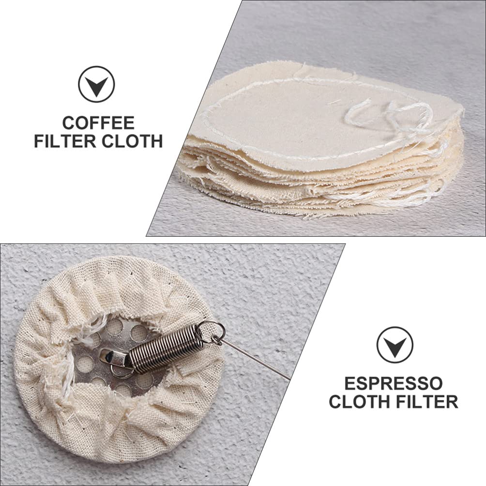 Hemoton 20-Pack Reusable Coffee Filter Cloth - Fine Mesh Cotton Tea & Espresso Dripper Bags for Pour Over, French Press, Cold Brew - Eco-Friendly Coffee Cone Filters for Home & Cafe Use